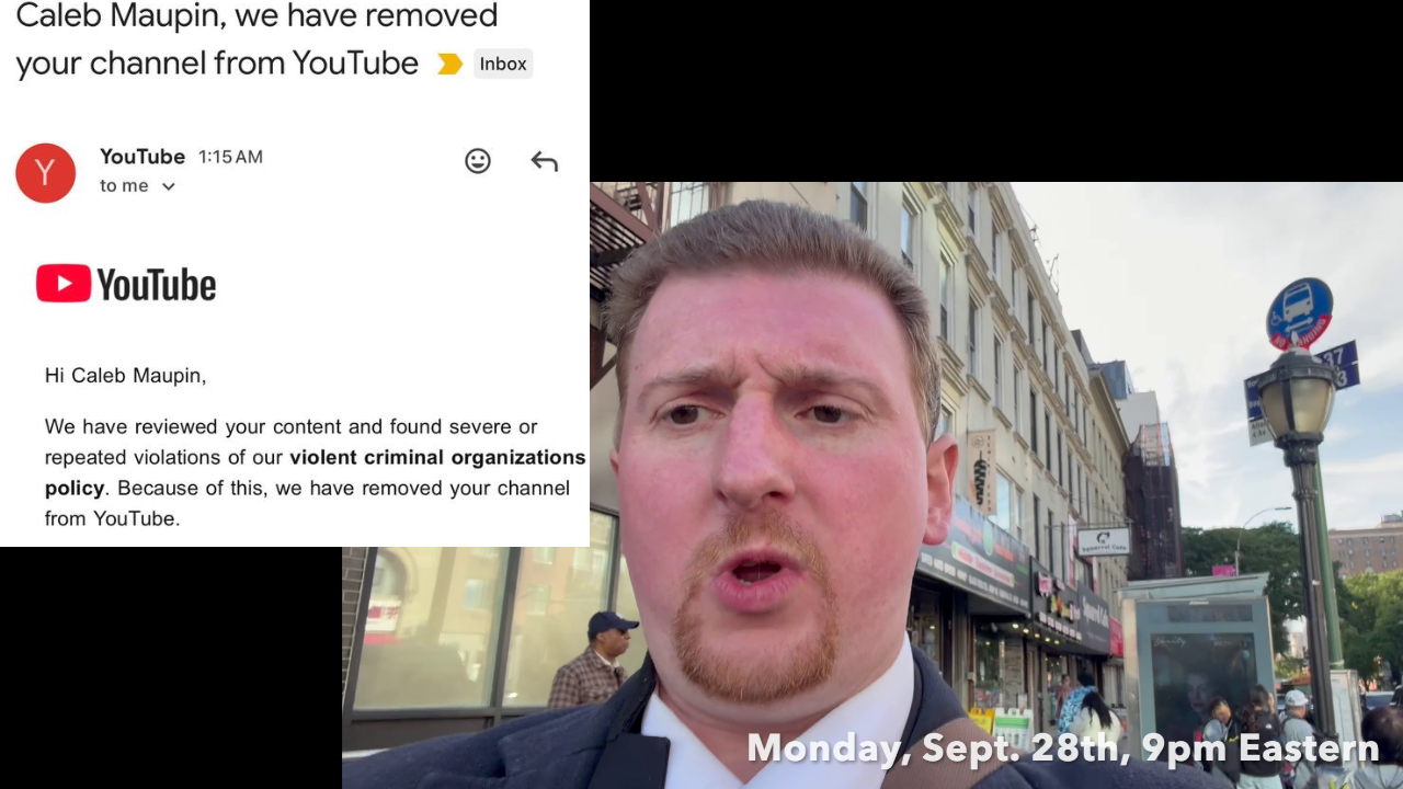 YOUTUBE CHANNEL DELETED! Help us reboot live-streams!