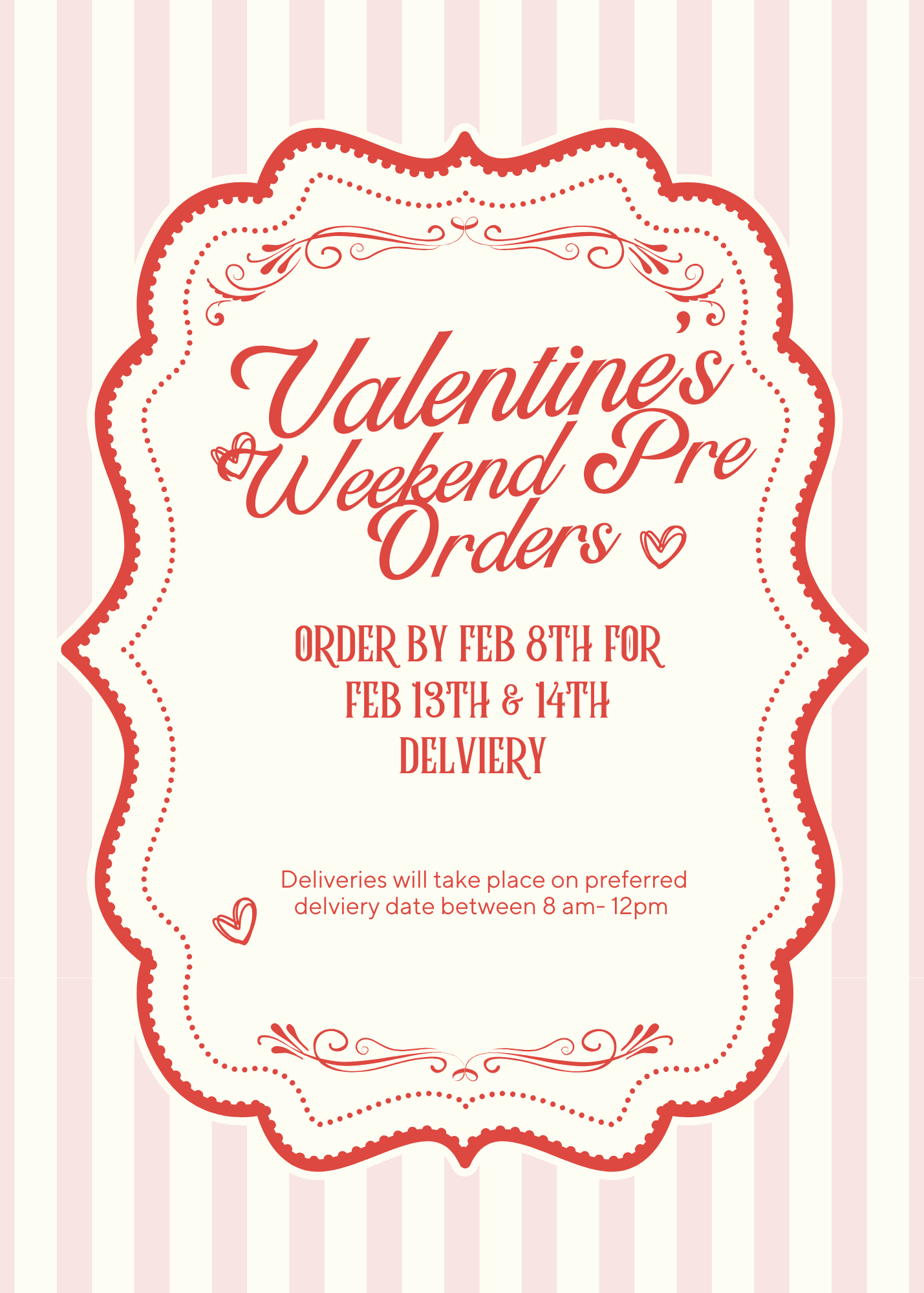 VALENTINE PRE ORDERS