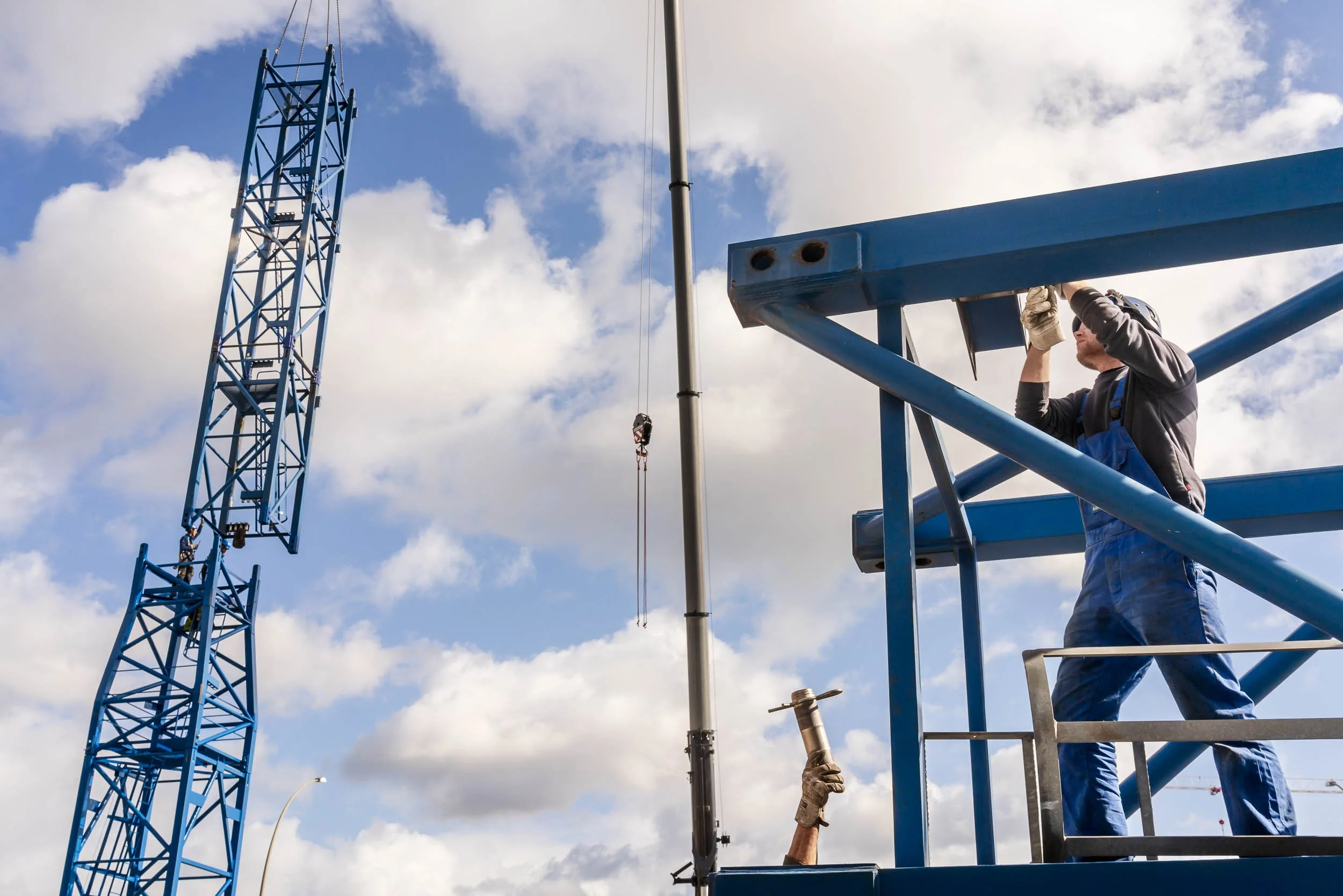 Arbeitsweltfotografie auf Großbaustelle, Hamburg