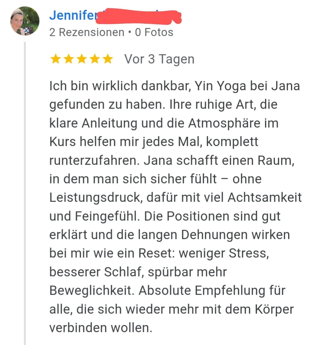 Das sagen meine Yogis über meine Yogakurse: