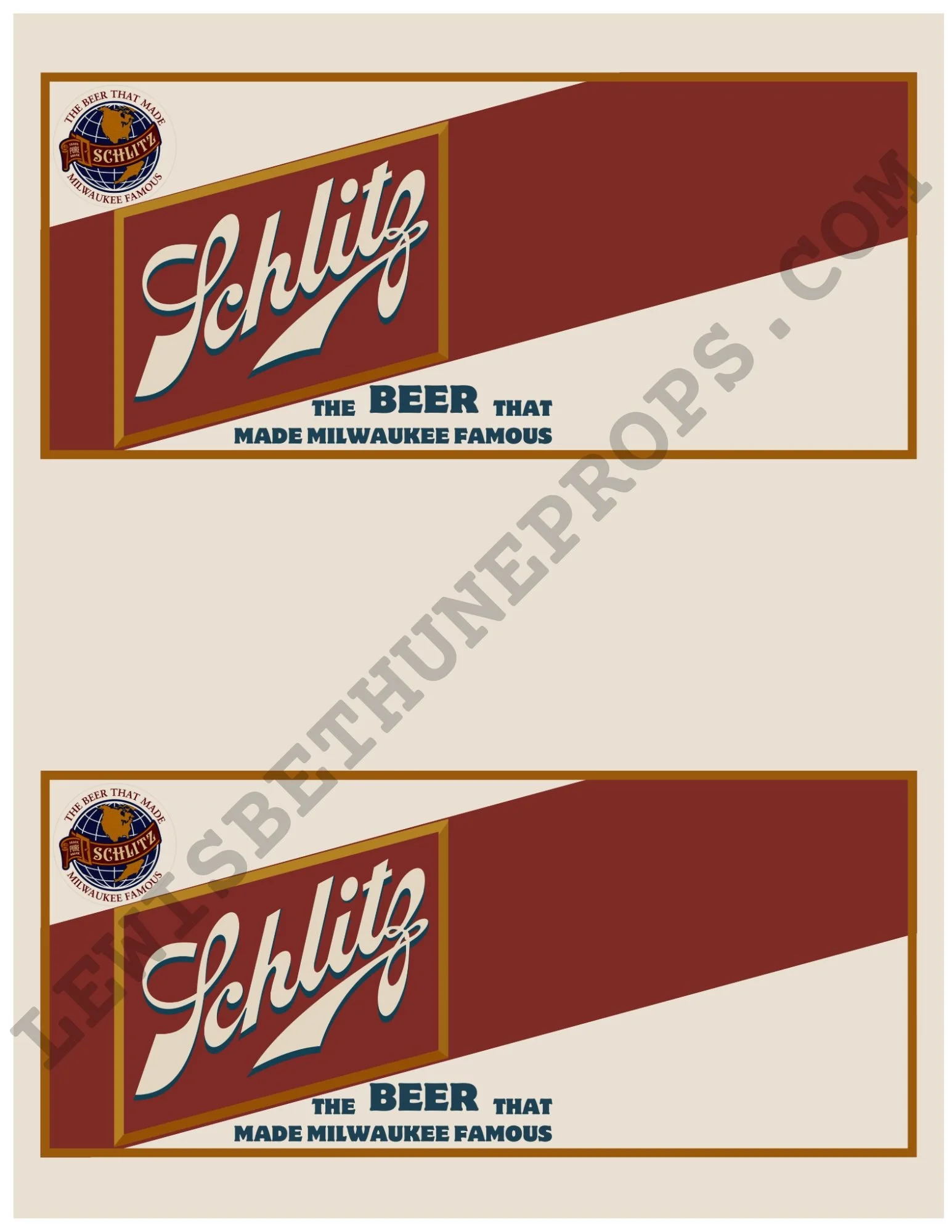After much research and testing, we ordered waterproof, matte, sticker paper, that could be run through the regular laser printed. Added a cream background to the digital design to avoid that stark white. 