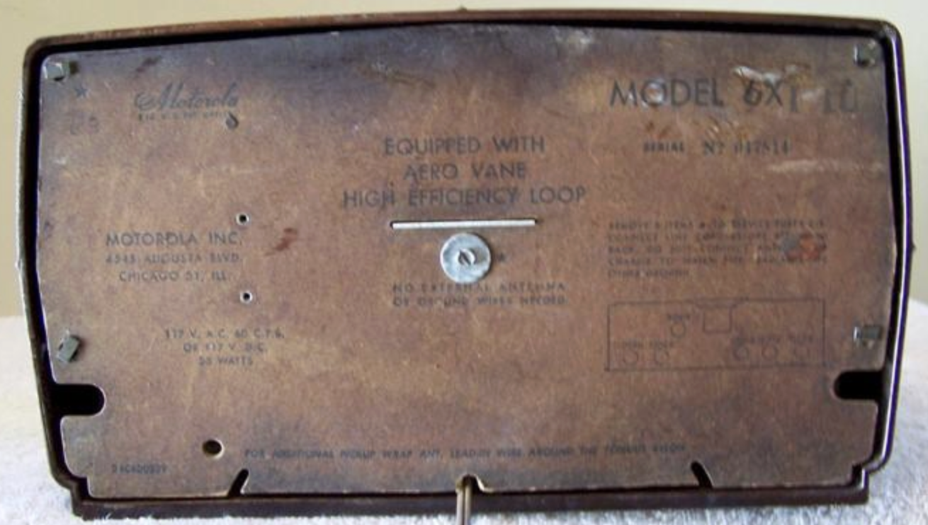 Reference image for the radio back. 