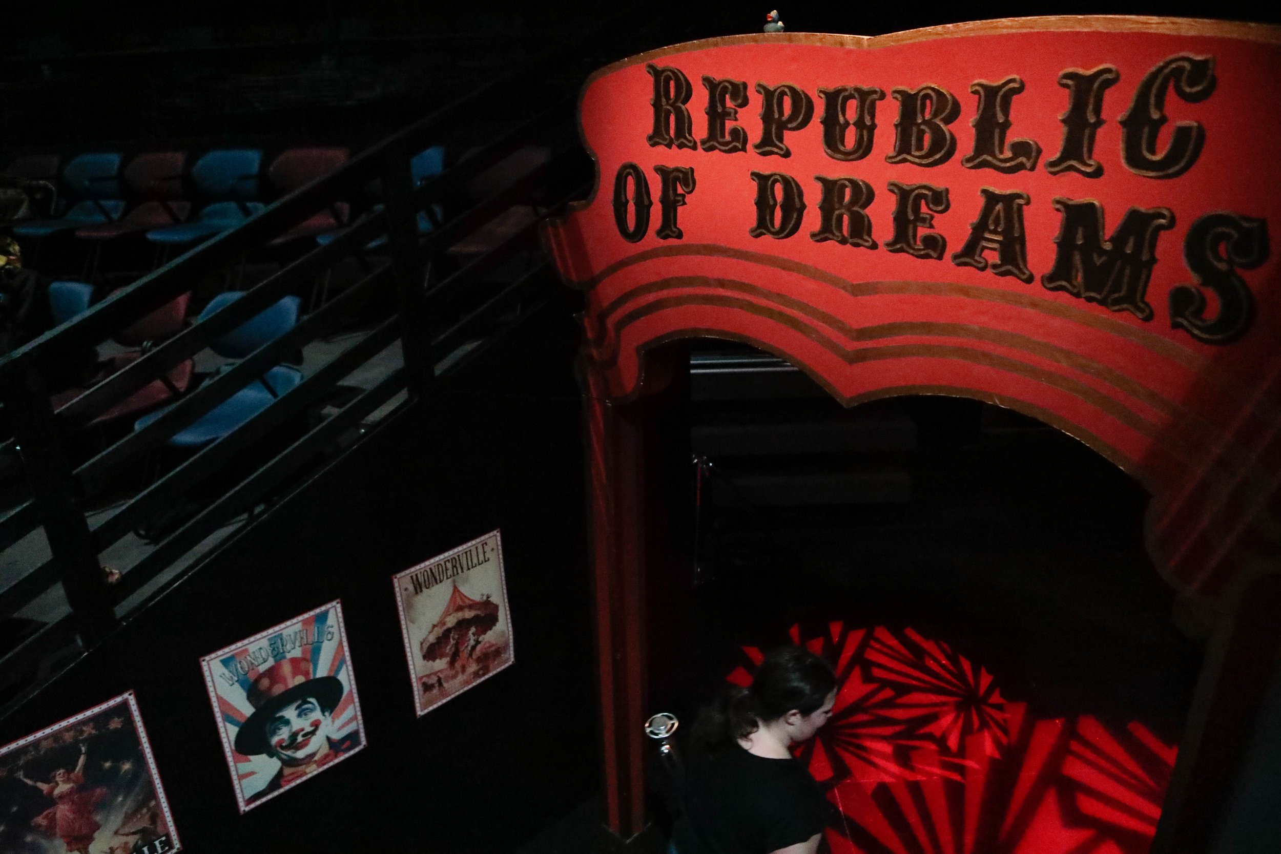 "Republic of Dreams" foam columns.