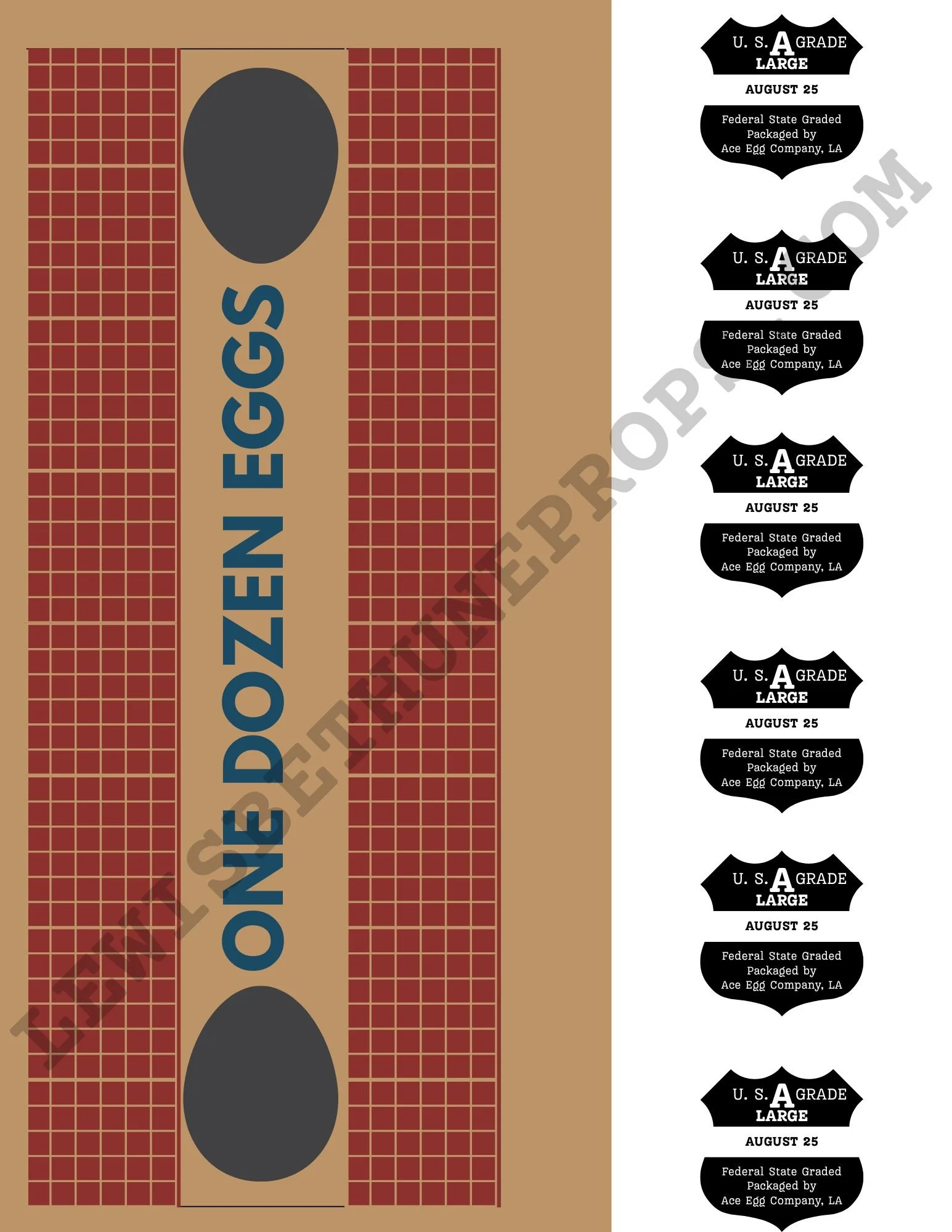 Digitally designed period egg cartons, made as sticker wraps for cardboard boxes and standard seal stickers. 