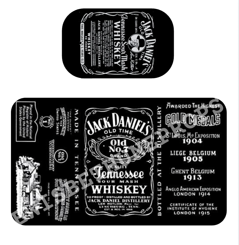 1942 Jack Daniel's label, digitally modified from period research. Designed for print on regular paper, modified for sticker paper.
