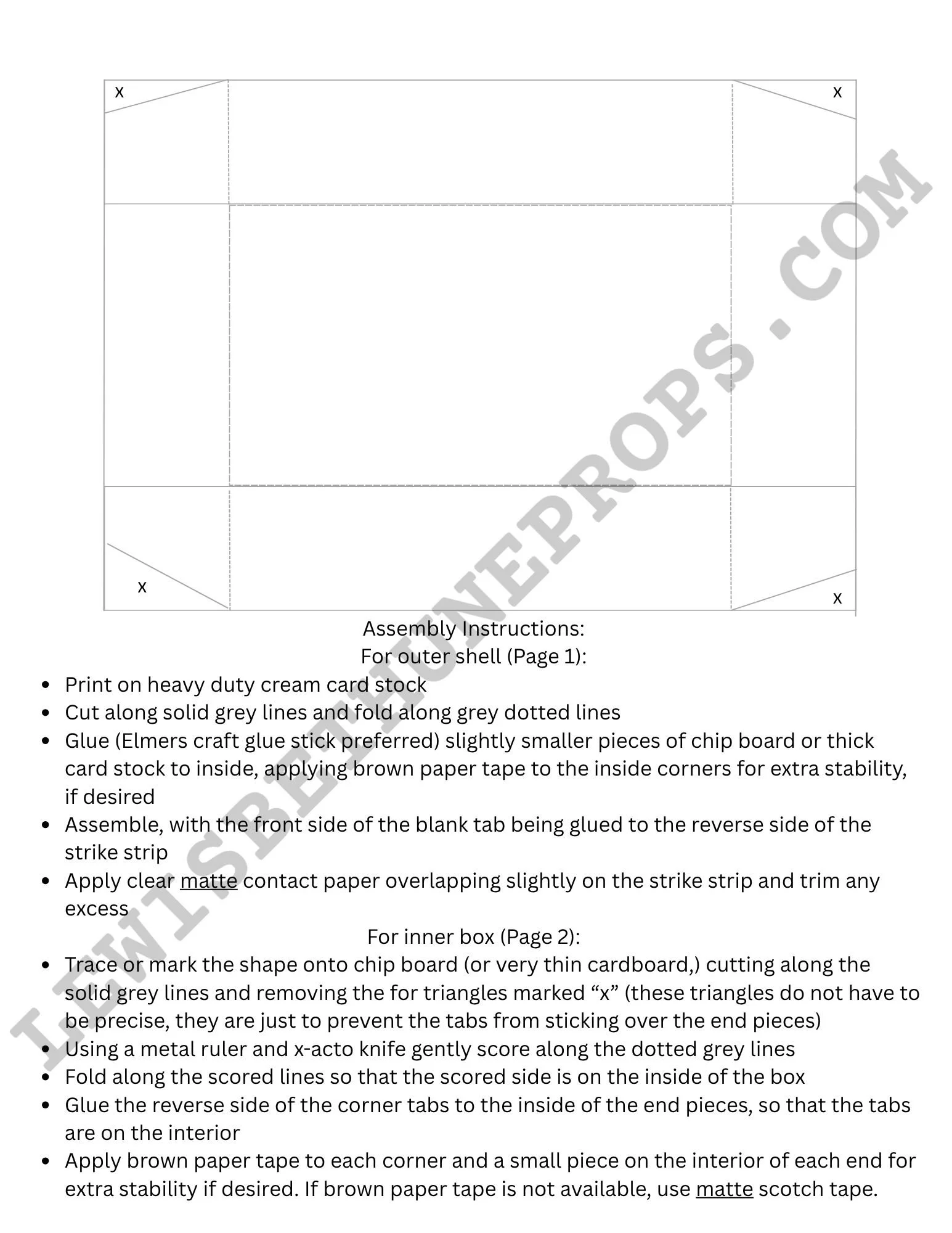 Instructions for printing more and building the inner tray, as it is part of a touring package. 