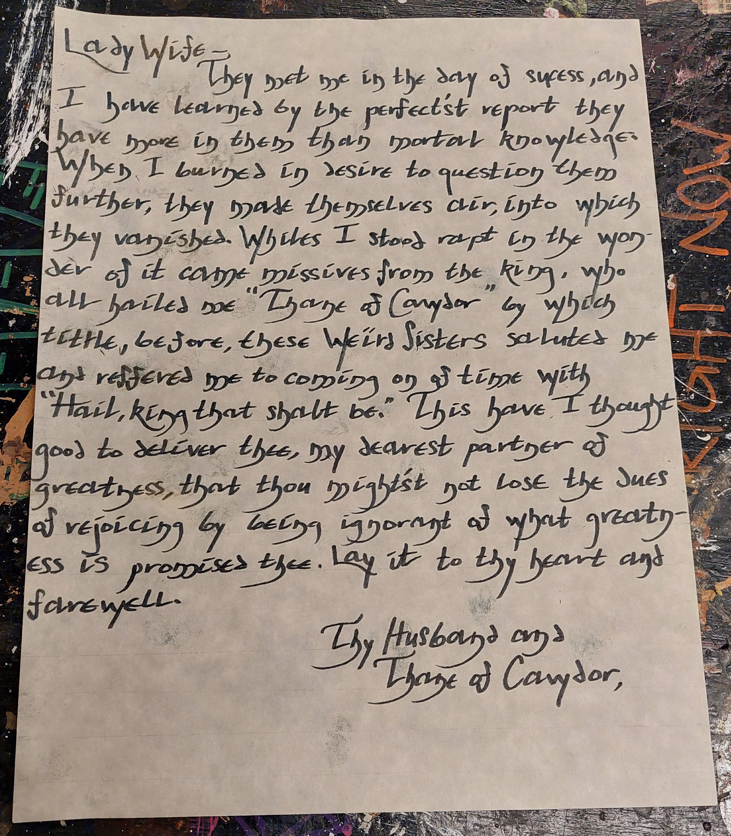 Handwritten letter in custom, modified half-uncial hand.