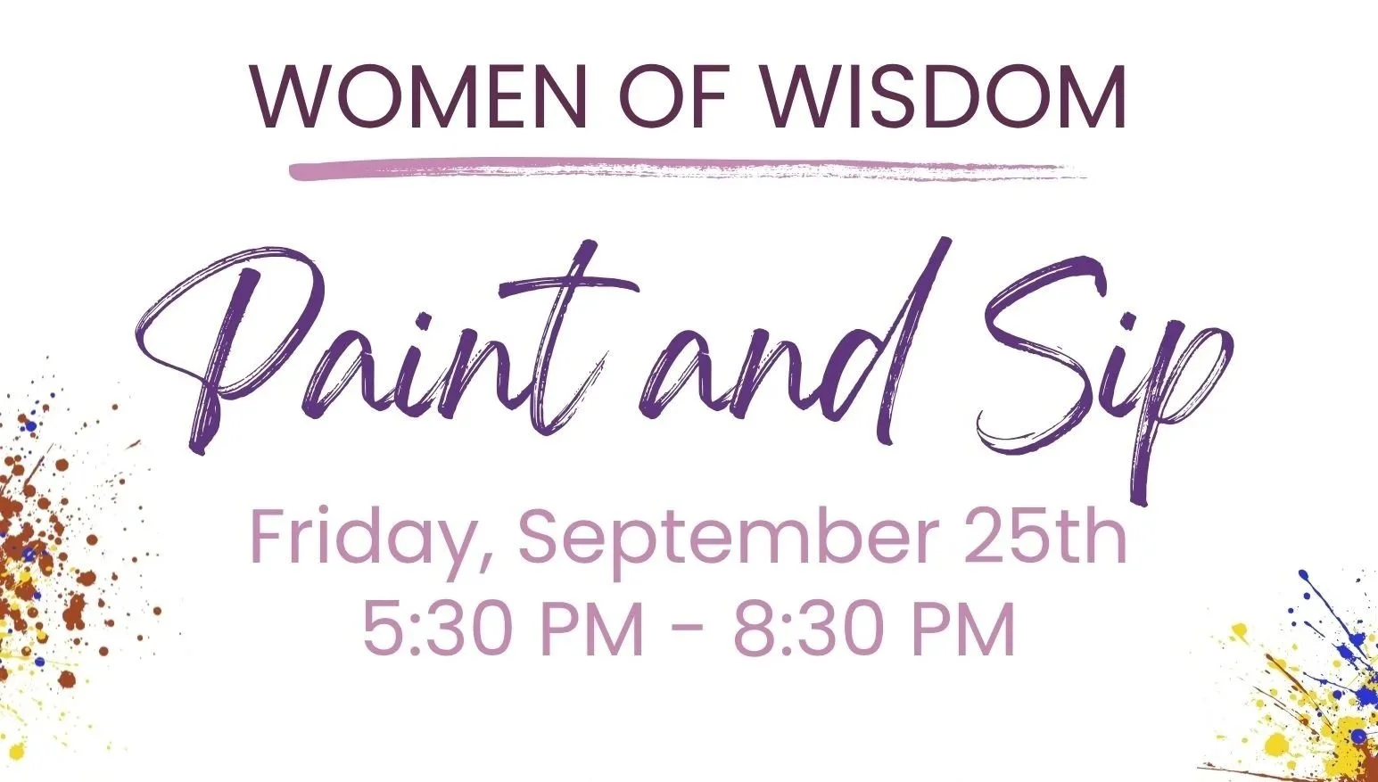 Women of Wisdom - Paint &amp; Sip