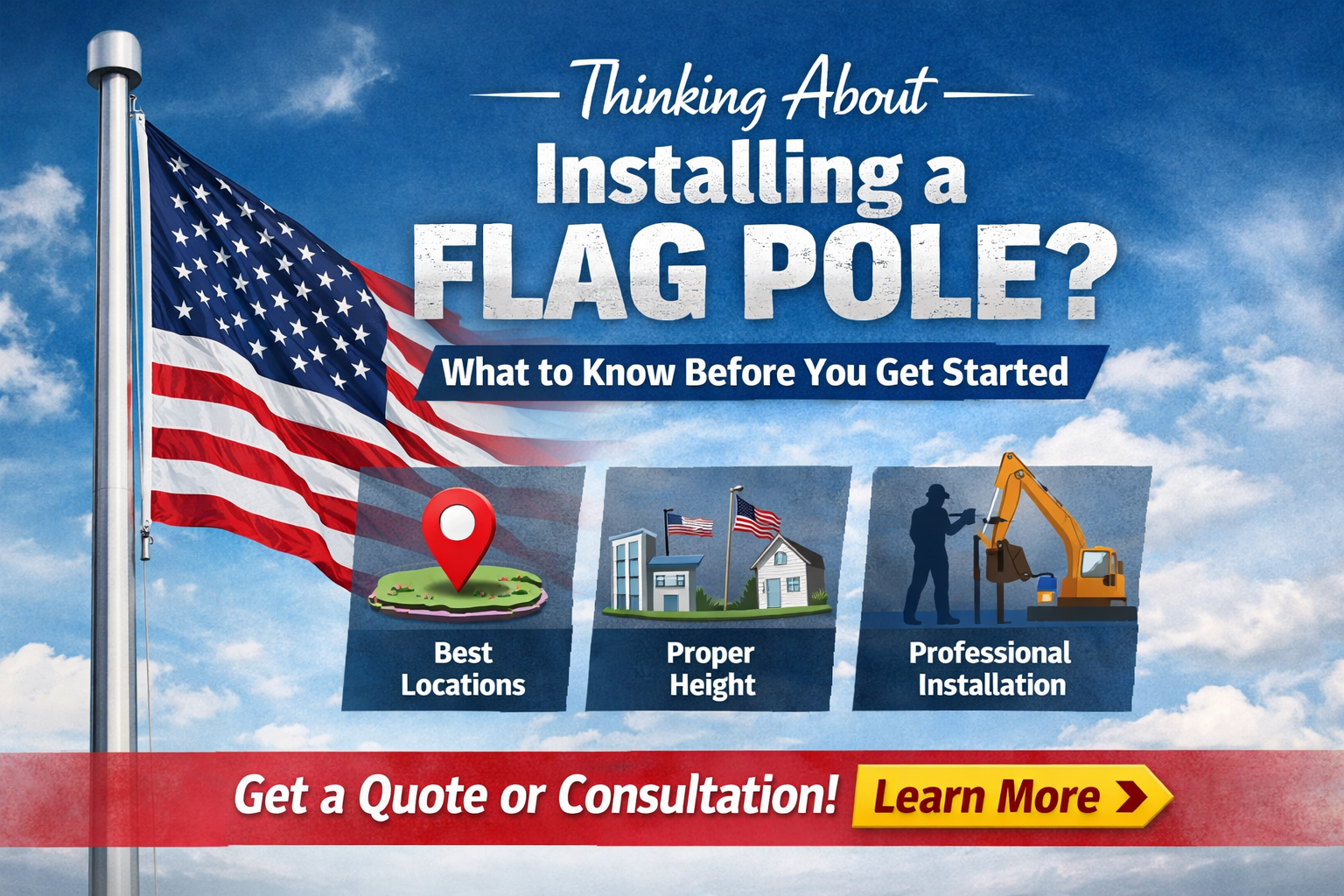 Need a Flagpole Installed? We Make It Easy