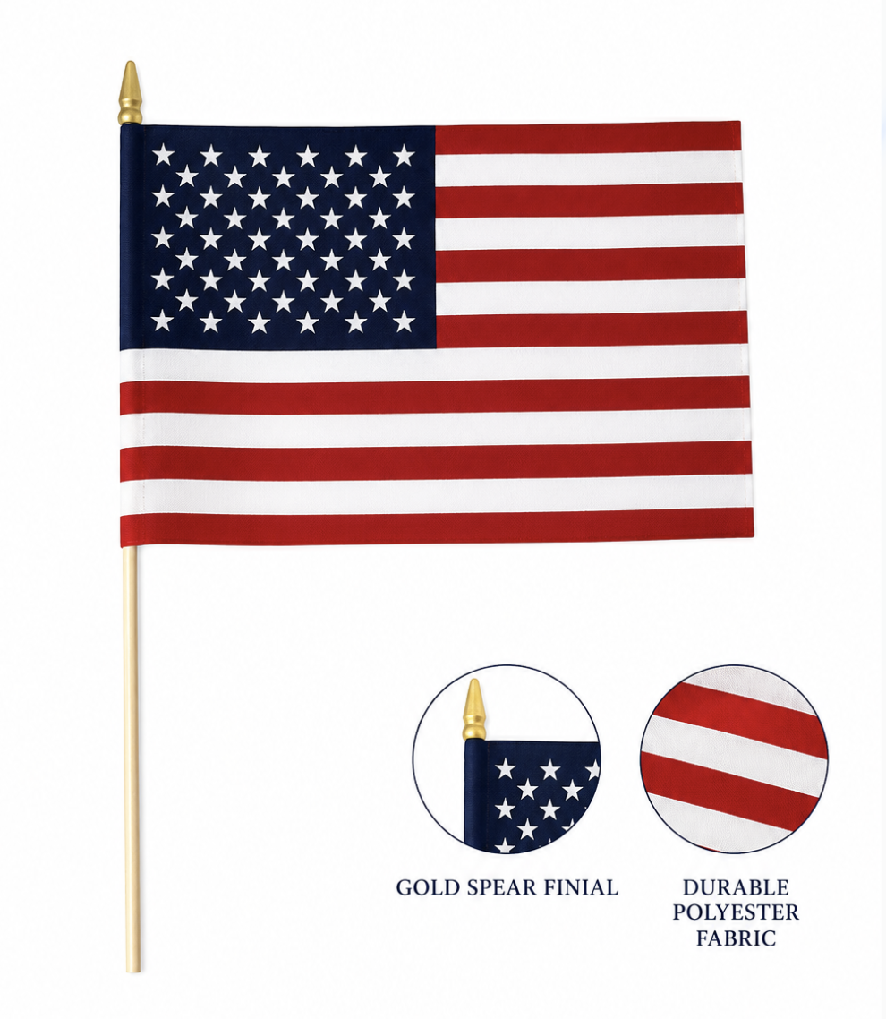 12" x 18" U.S. Stick Flag