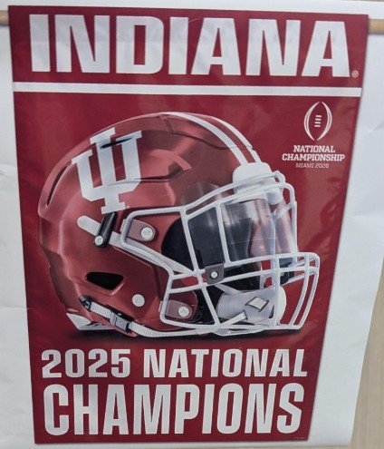 IU 2025 Champions 28"X40" Vertical Banner