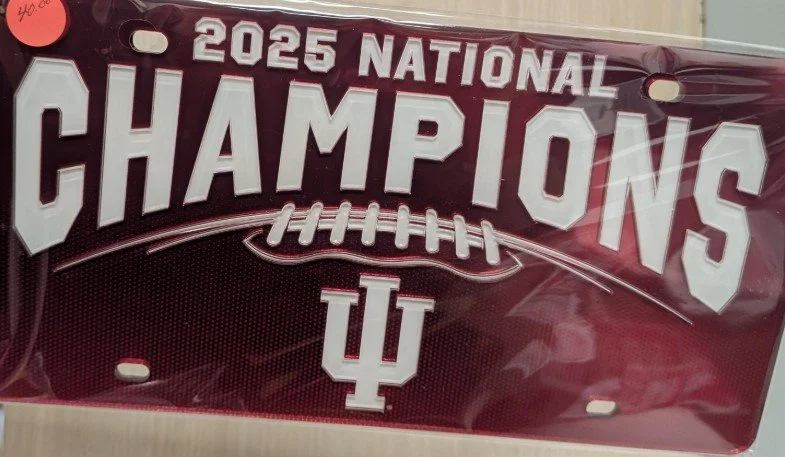 IU 2025 National Champions License Plate