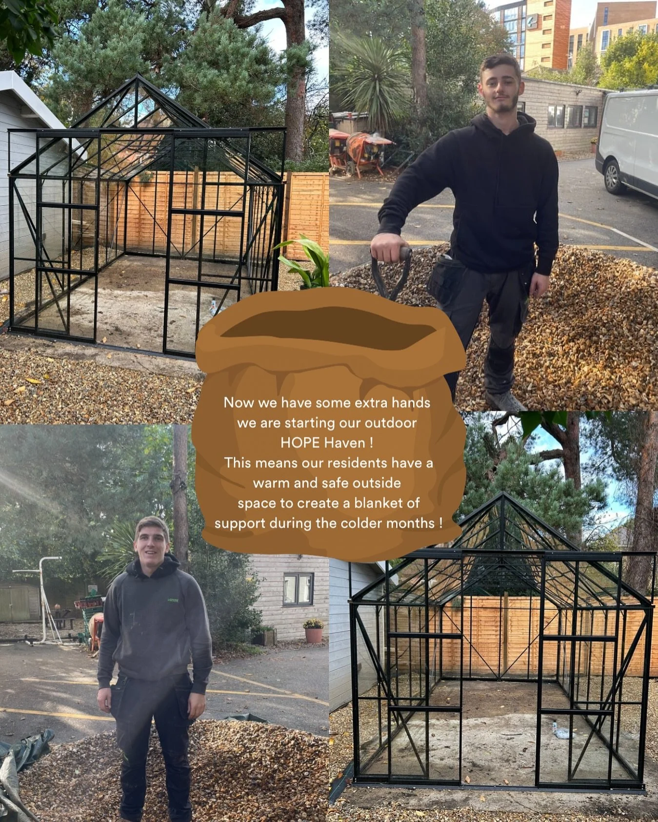 🌱 Exciting progress at HOPE Haven! 💚
With some extra hands on deck, we’re building our new outdoor wellbeing space! 🌞 This special spot will give our residents a warm, safe place to connect with nature, grow together, and find comfort durin