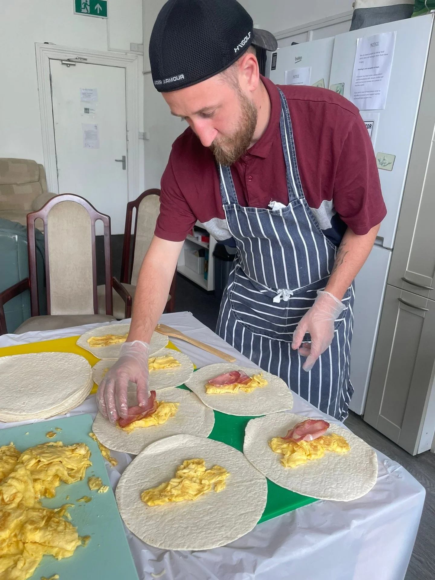 From scratch and full of pride 🌯✨

A team effort in every sense , everyone took on a different part, read their recipes, and brought it all together to create something amazing. Homemade baked beans, hash browns, sausages, omelettes&hellip; all wrap