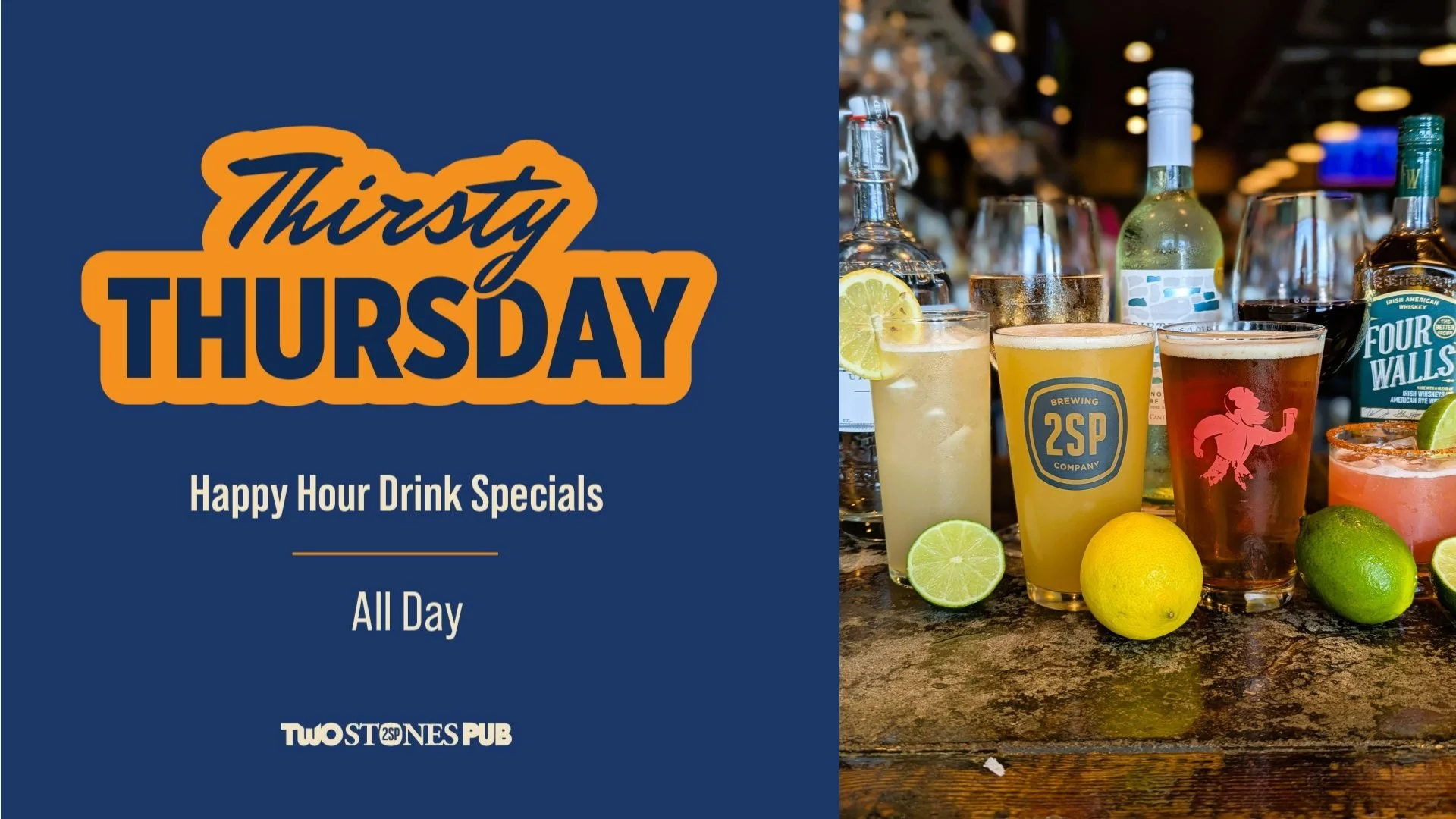 Why have a Happy Hour when you can have a Happy Day? 🍻🥂🥃 Happy Hour Drink Specials ALL DAY!