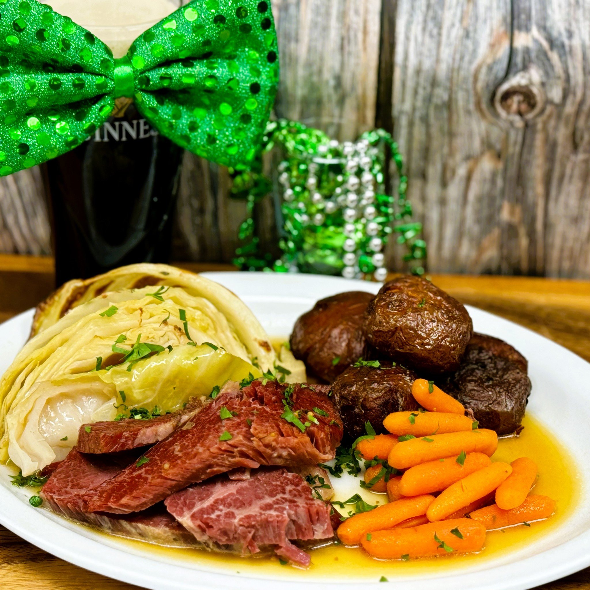 ☘☘☘ It's St. Patrick's WEEK here at Two Stones! Throw on something green, come in &amp; a grab a pint with us. ☘☘☘
.
.
.
.
Menu available at all Pub locations. 
#stpatricksday #LovelyDayForAGuinness #cornedbeefandcabbage