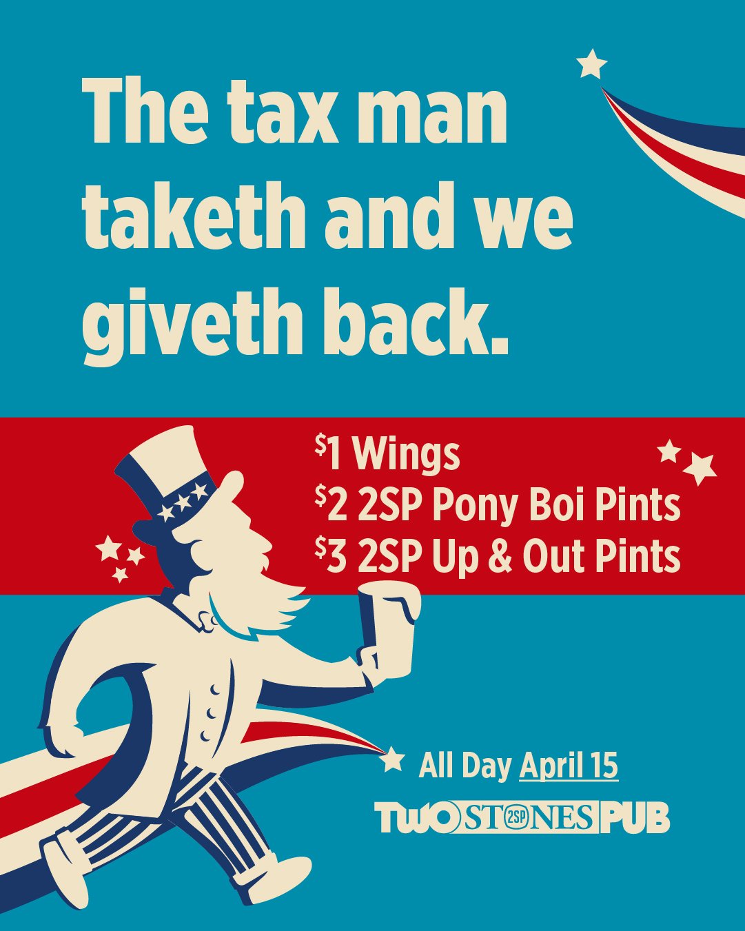 Mark your calendars. 📅Tax Day at Two Stones is almost here!