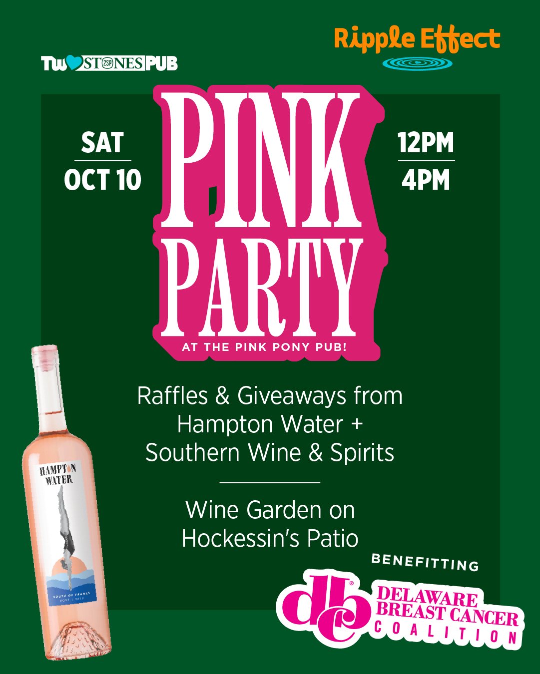 Three weeks away! Come out to for some #RoseAllDay &amp; help support @debreastcancer. @hamptonwater Rose,  good times, giveaways &amp; raffles all day on the Hockessin patio!