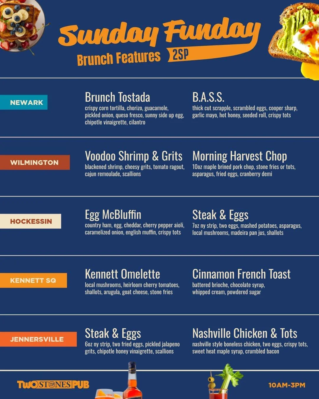 Happy #SundayFunday - time for Brunch &amp; Birds! 🦅 Plus our menu got a little facelift. Come out to try some of your new favorites.