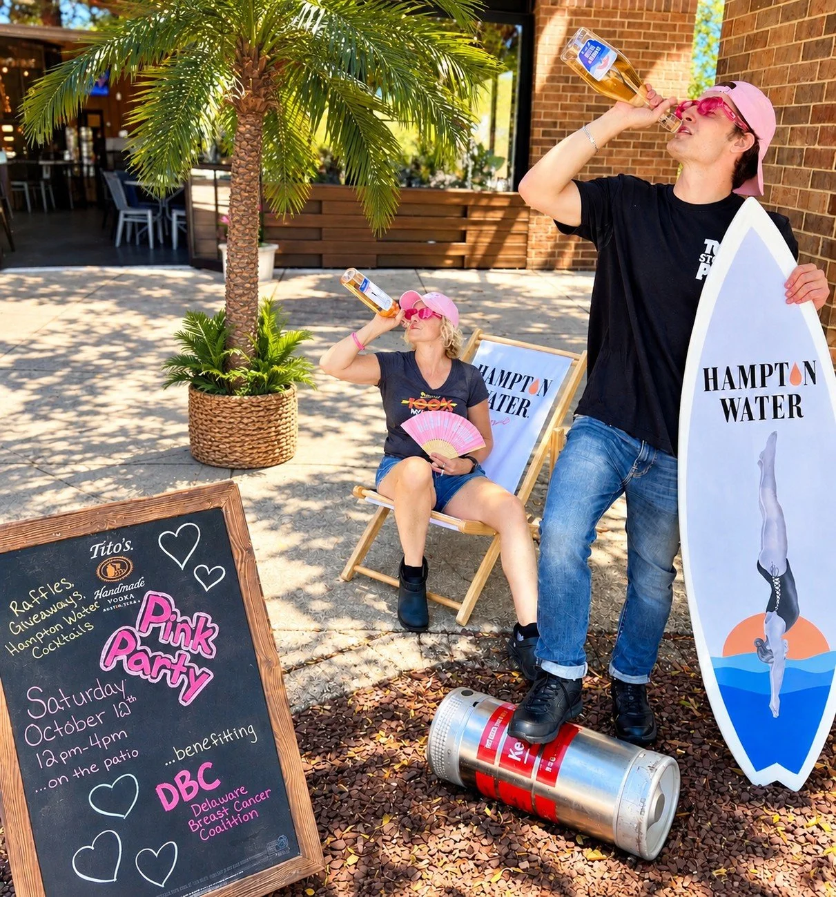 Who's ready to Drink Pink? Come out to support @debreastcancer  with an afternoon of rose, raffles &amp; games with our friends @hamptonwater  at our 2nd Annual Pink Party. 🩷