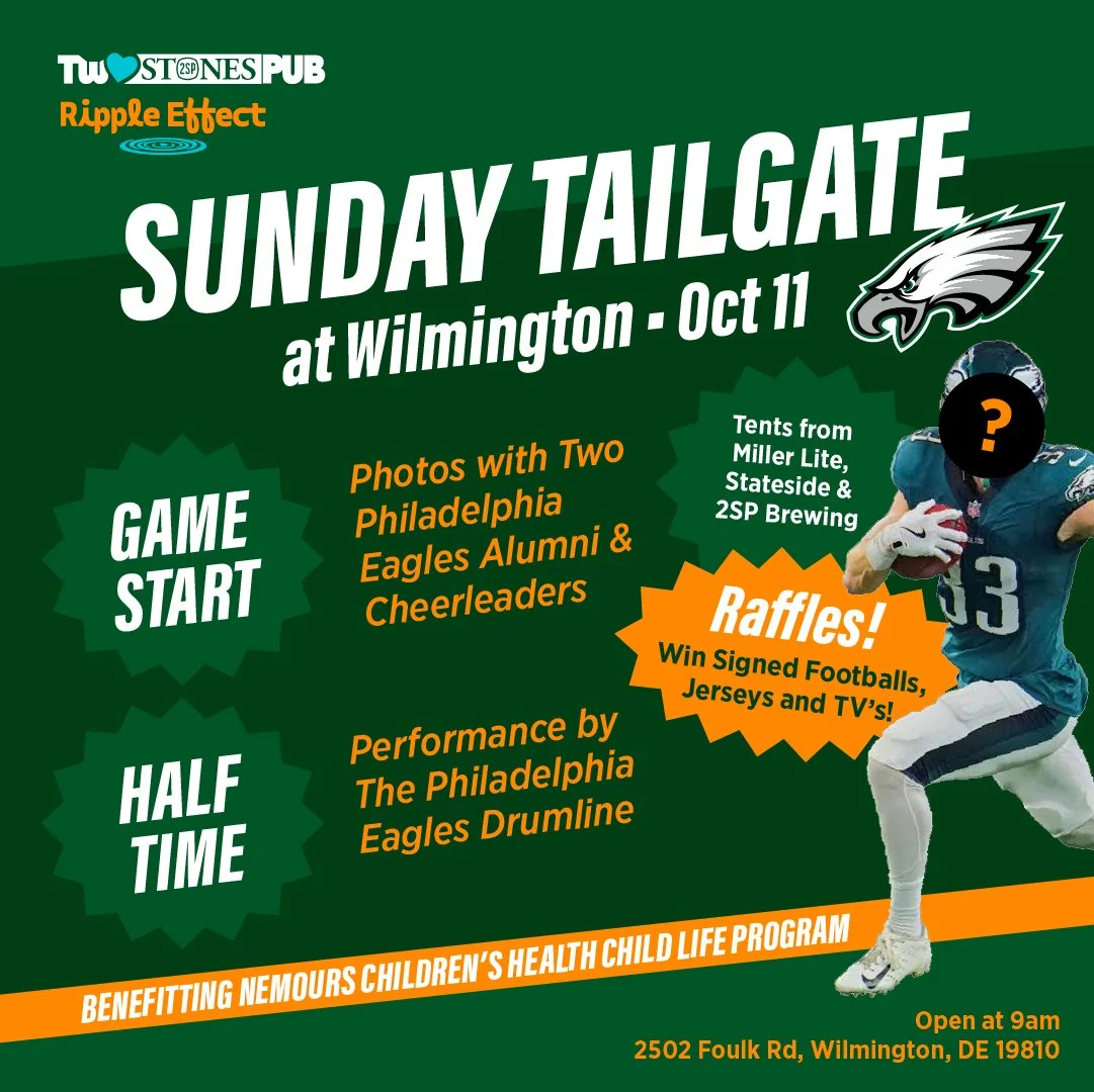 The OFFICIAL Eagles watch party for the London game is almost here! LFG!

🏈 Opening at 9am

🏈 Outdoor tent with TVs &amp; seating

🏈 Specials on @2spbrewing  Up &amp; Out + @statesidevodka seltzers &amp; teas

🏈 TWO Eagles alumni &amp; Eagles che
