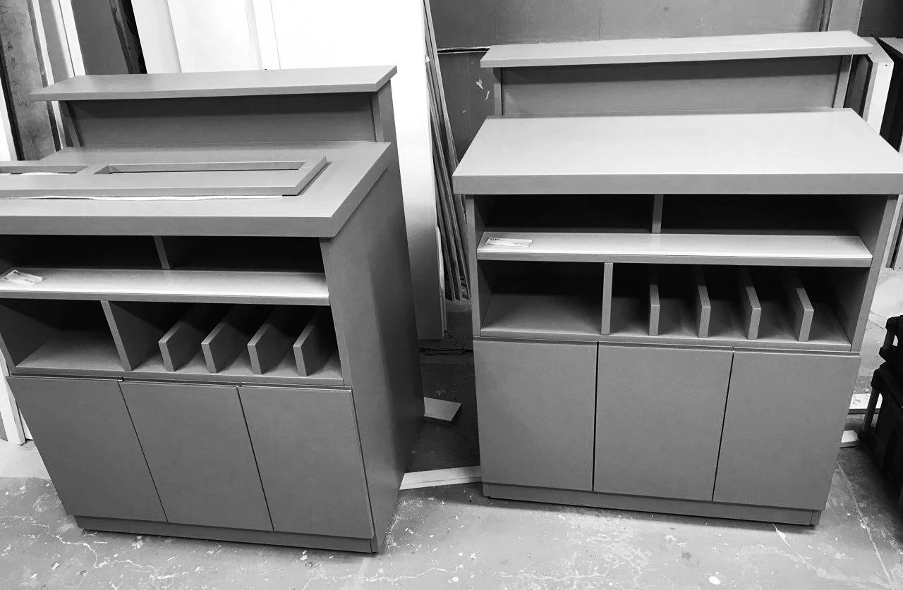 Hotel project. Restaurant cutlery/waiter station.
