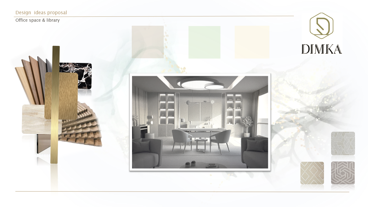 Design ideas and finishes proposal by our team.