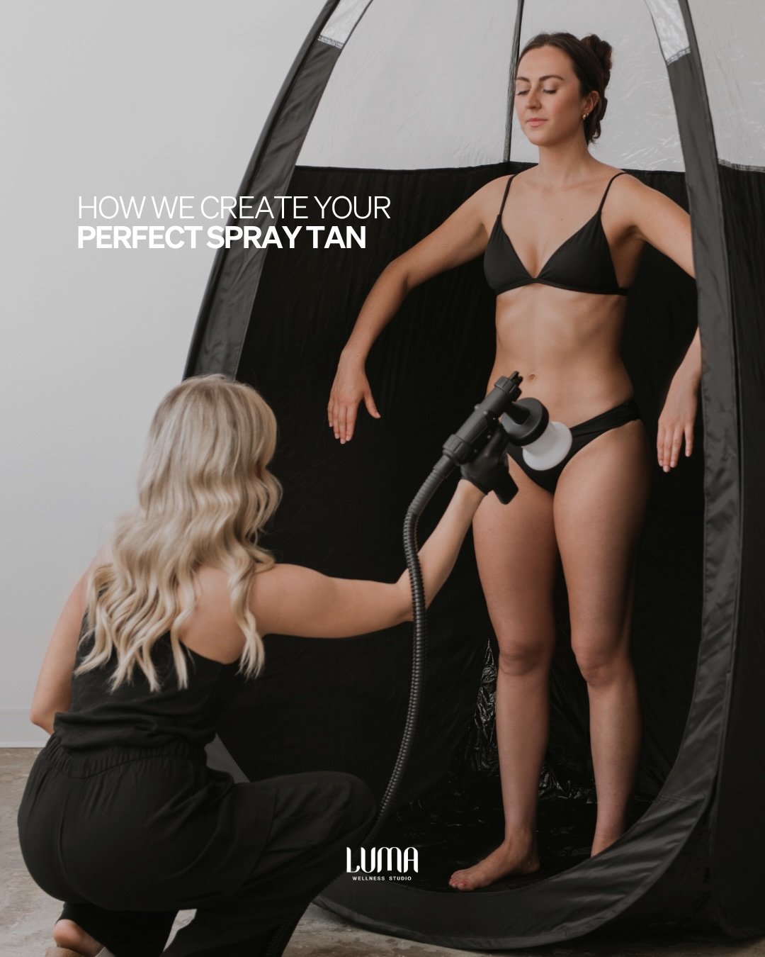 At LUMA, every spray tan is customized to you ✨

Using clean-conscious, high-quality solutions, we tailor each tan to your skin tone and desired result&mdash;so you leave feeling confident, radiant, and camera-ready. ☀️

Swipe to see how we create yo