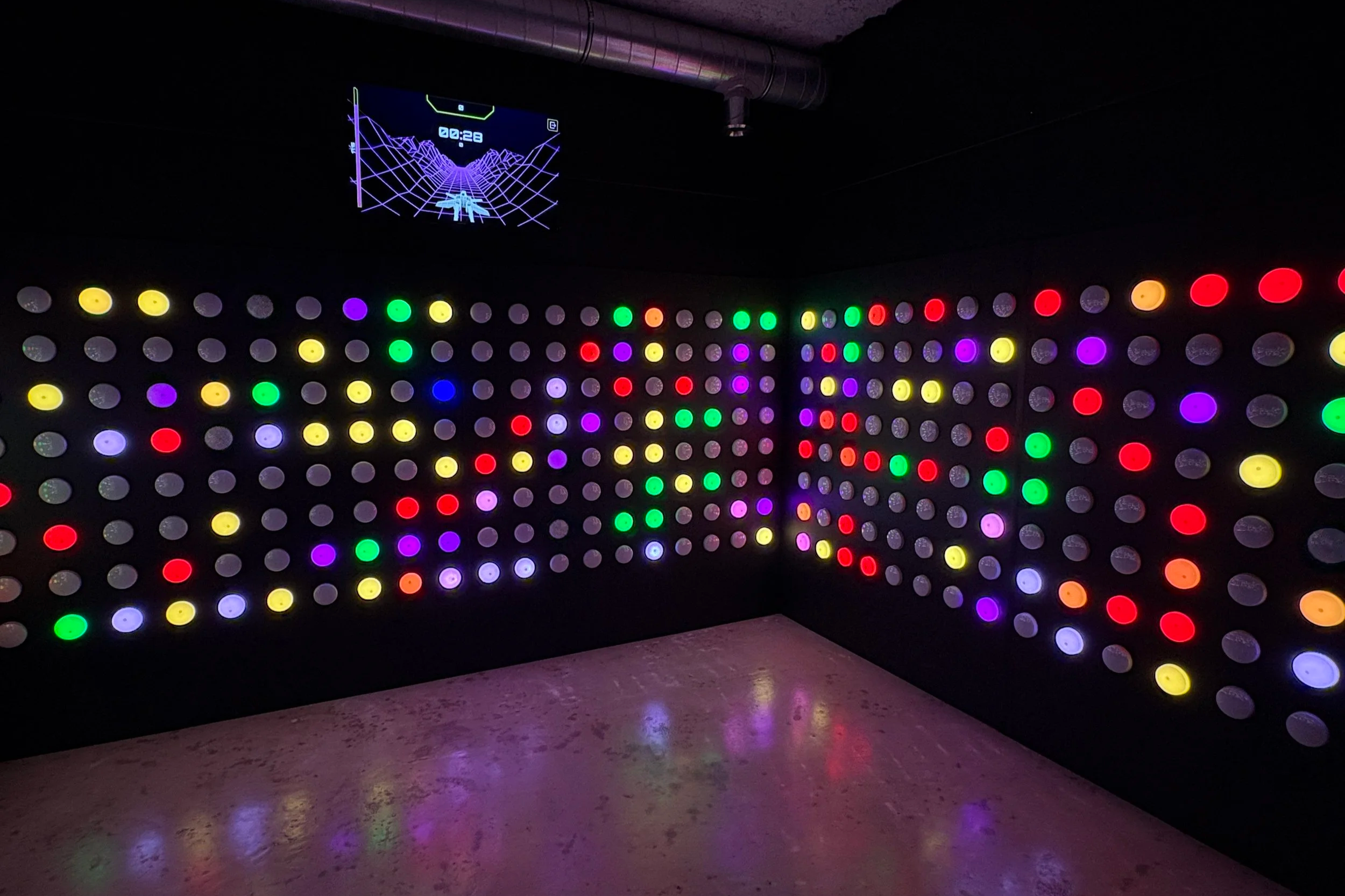 Push le mur de bouton interactif