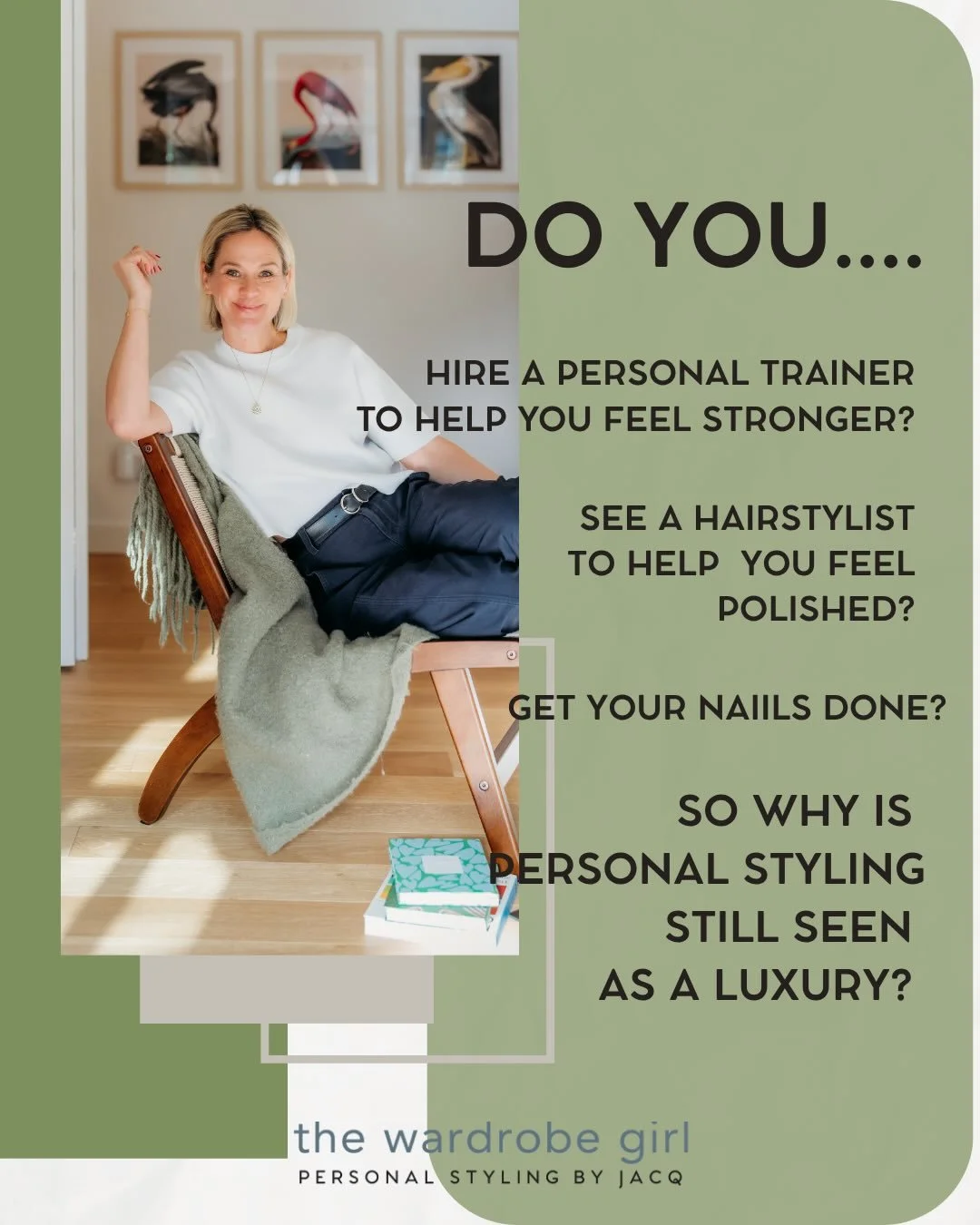 Most people spend years wasting money on clothes that don&rsquo;t work, standing in front of a full wardrobe feeling like they have nothing to wear.

Yet asking for help with style is often labelled a luxury.

I see it differently.

It&rsquo;s suppor