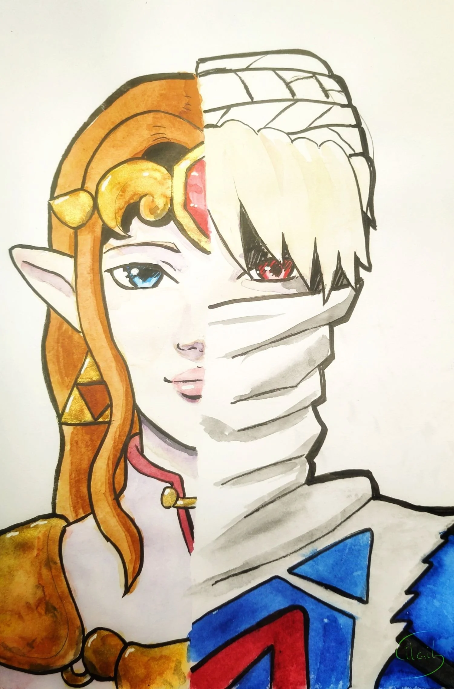 Portrait Zelda/Sheik (Ocarina of Time)
