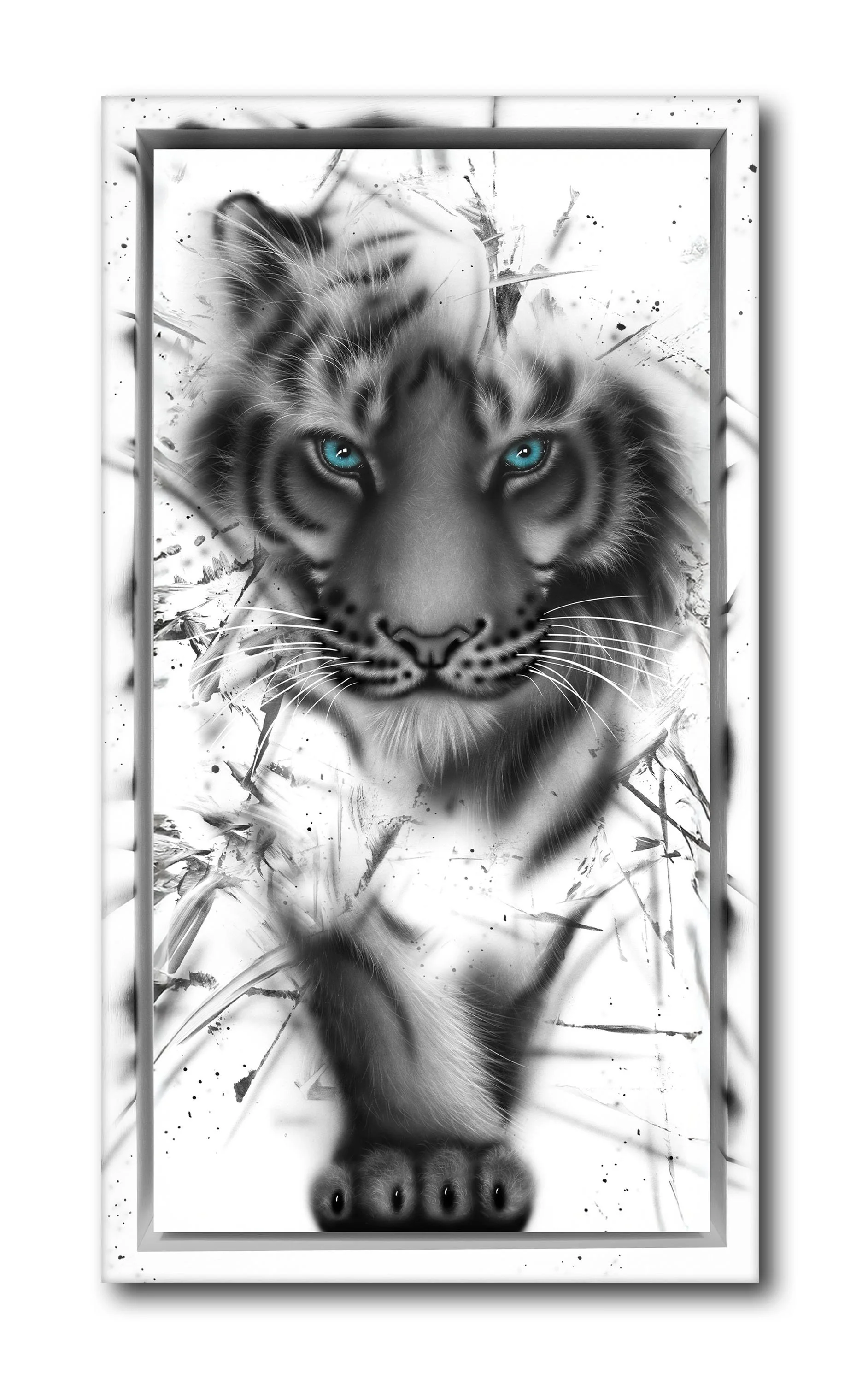 Blue eyes print - hand painted frame - white background.jpg
