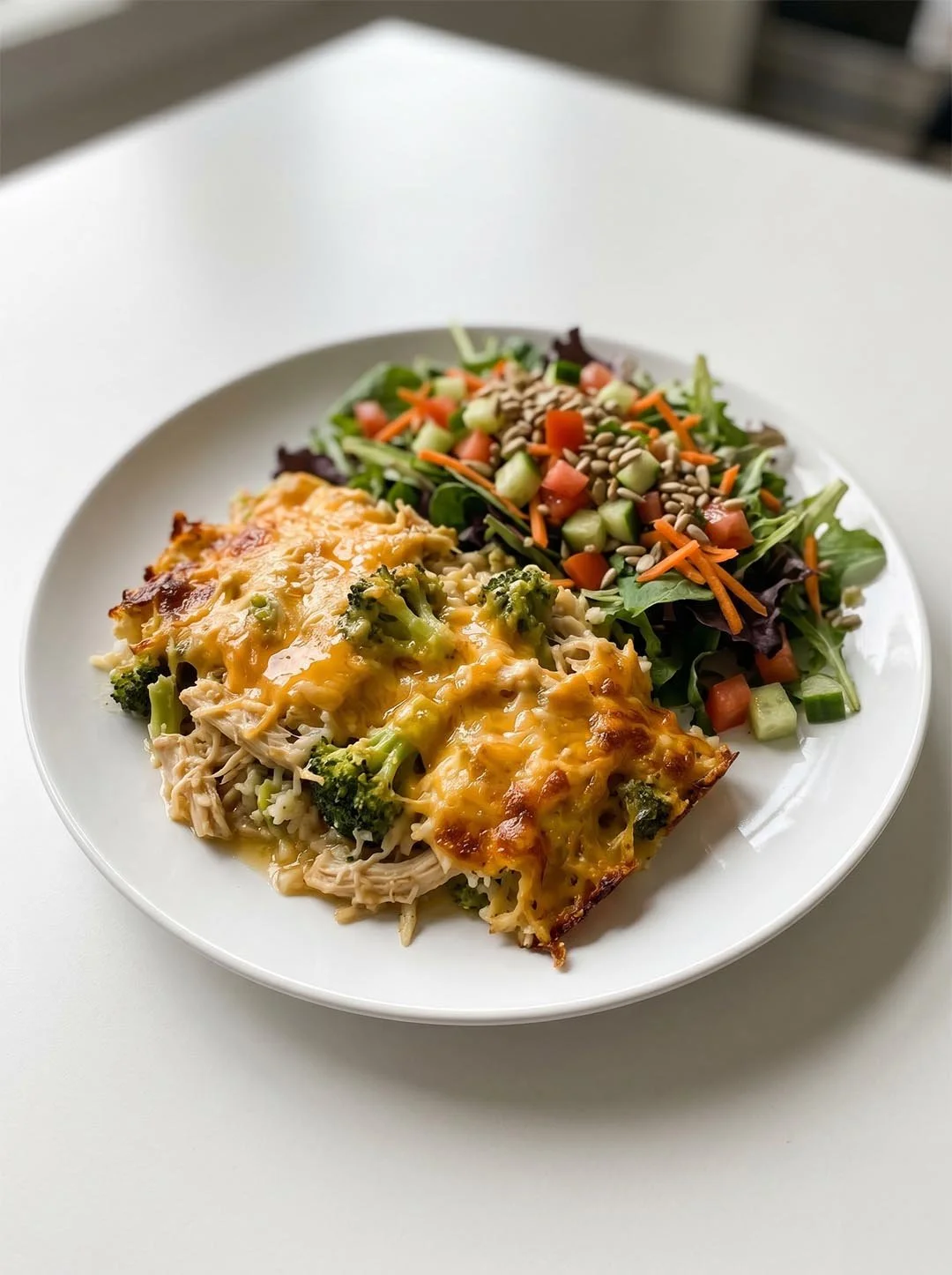 Chicken, Broccoli, Rice & Cheddar Casserole