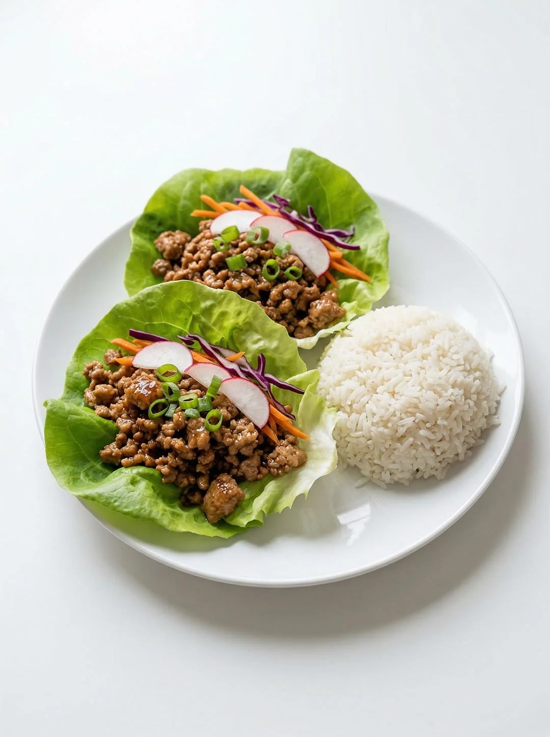 Asian-Style Ground Turkey Lettuce Wraps
