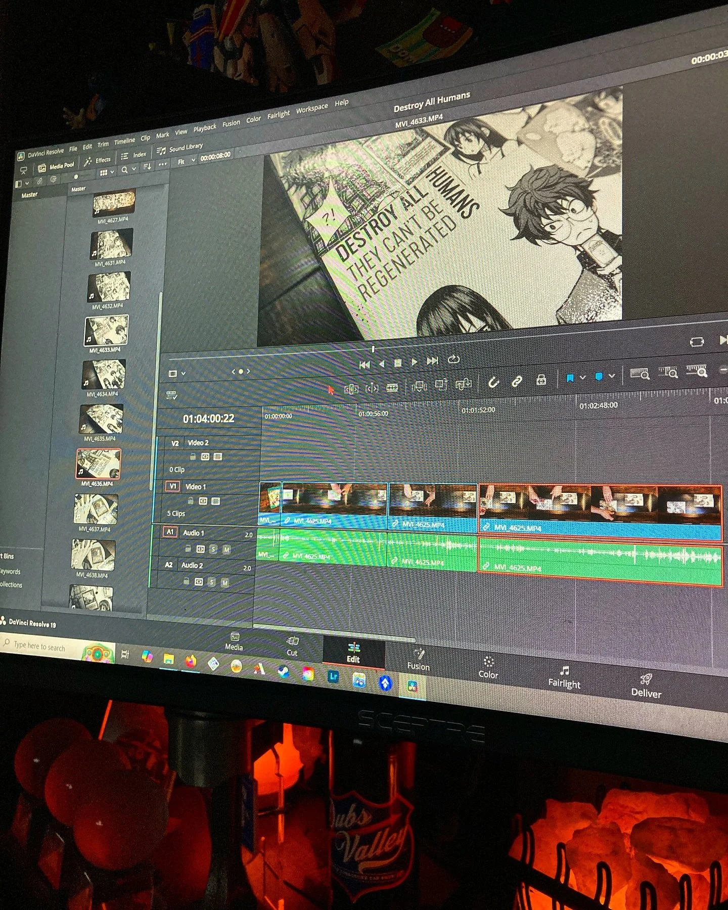 Hockey and editing on a cozy Colorado night. It was so much fun filming while I laid out the new Destroy All Humans deck. Even better is that the Wild are winning while I edit!

#magicthegathering #destroyallhumans #dubsinthevalley #manga #videoediti
