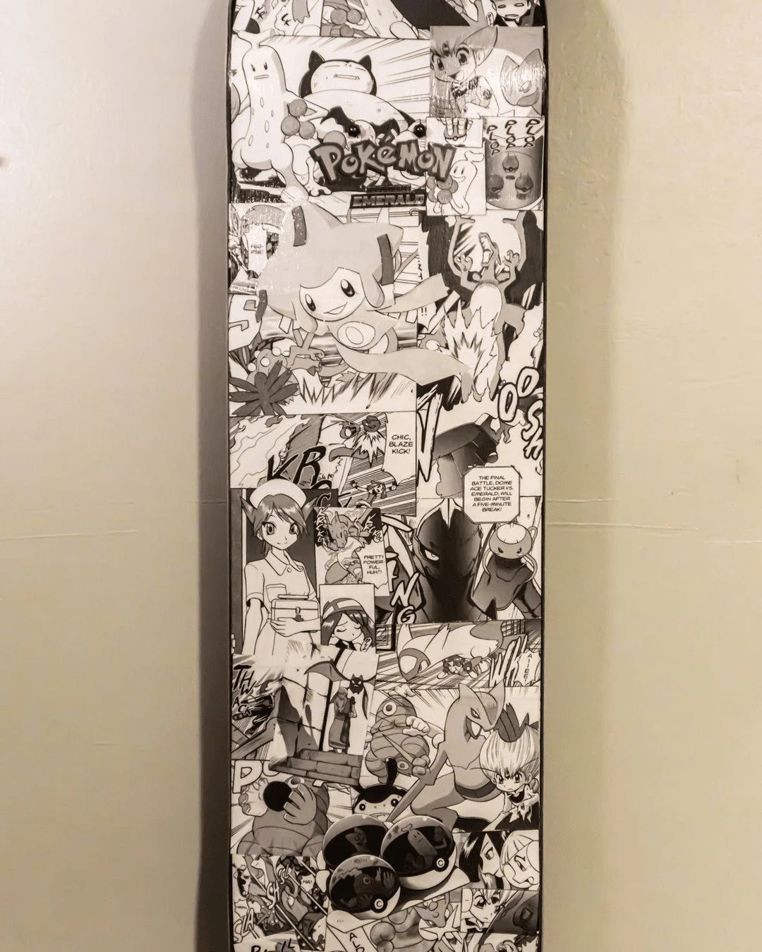 Pokemon Adventures 28 
Emerald 03 of 04
Hand cut and laid out on a new 8.0" wide skateboard

This deck has been claimed but if you want another one of my Pokemon Adventures decks let me know in the comments or send me a DM

📖: Hidenori Kusaka &