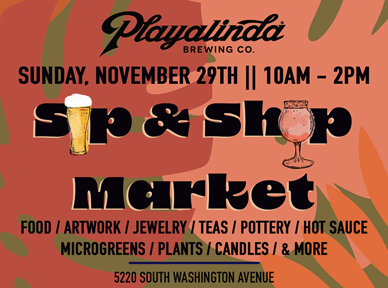 Sunday Vendor Market November 29th 10am-2pm with live music & over 27+ vendors