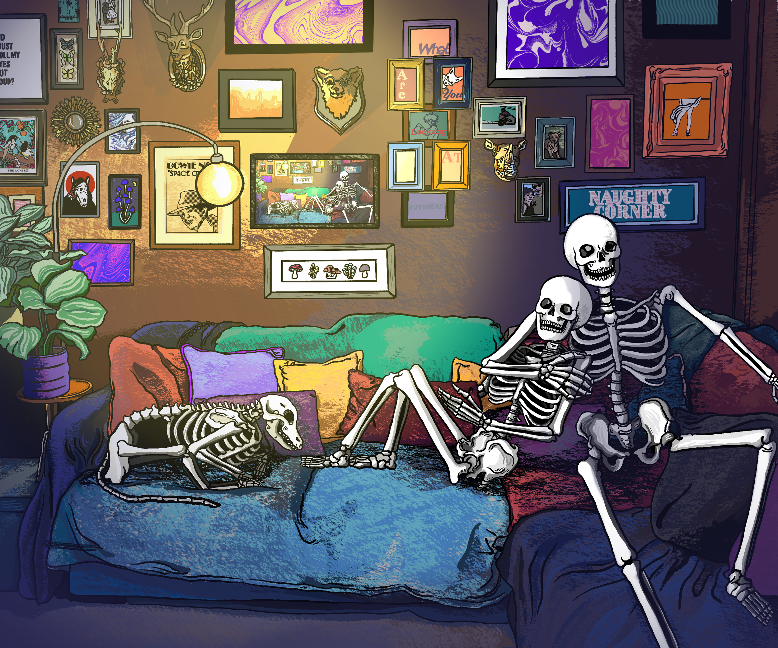 Couple portrait commission in their home