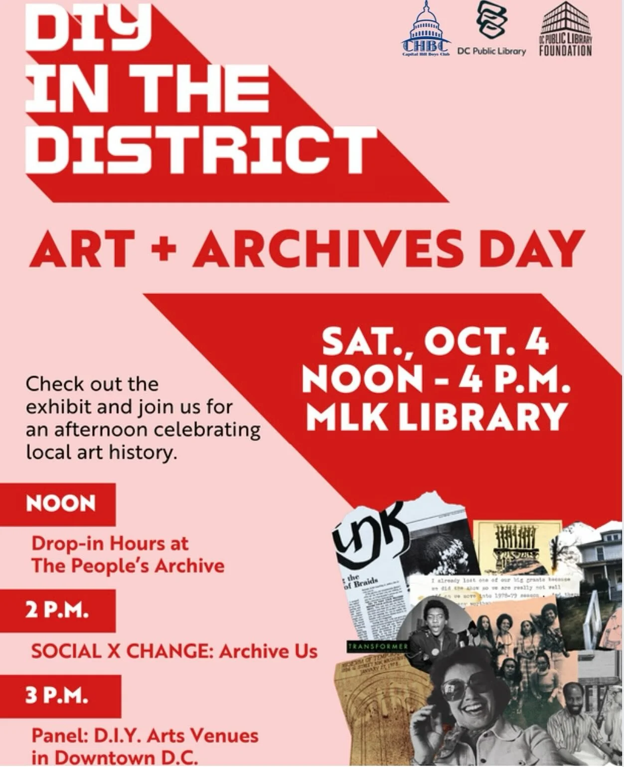 We are excited to be a part of a new exhibit
D.I. Y. in the District: Celebrating D.C.&rsquo;s Artist-Run Spaces (Oct 4-Dec 7, 2025) opening Saturday October 4 at the MLK Library. The exhibit features dozens of art spaces operating outside the mainst
