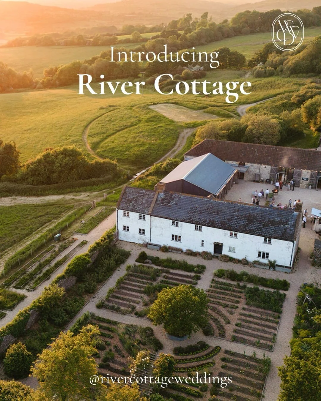 Venue Spotlight: River Cottage Weddings⁠
⁠
Nestled on the Devon &amp; Dorset border, River Cottage Weddings is an award-winning venue located on an organic farm, it combines rustic charm with breathtaking scenery.⁠
⁠
With rolling hills, stunning suns