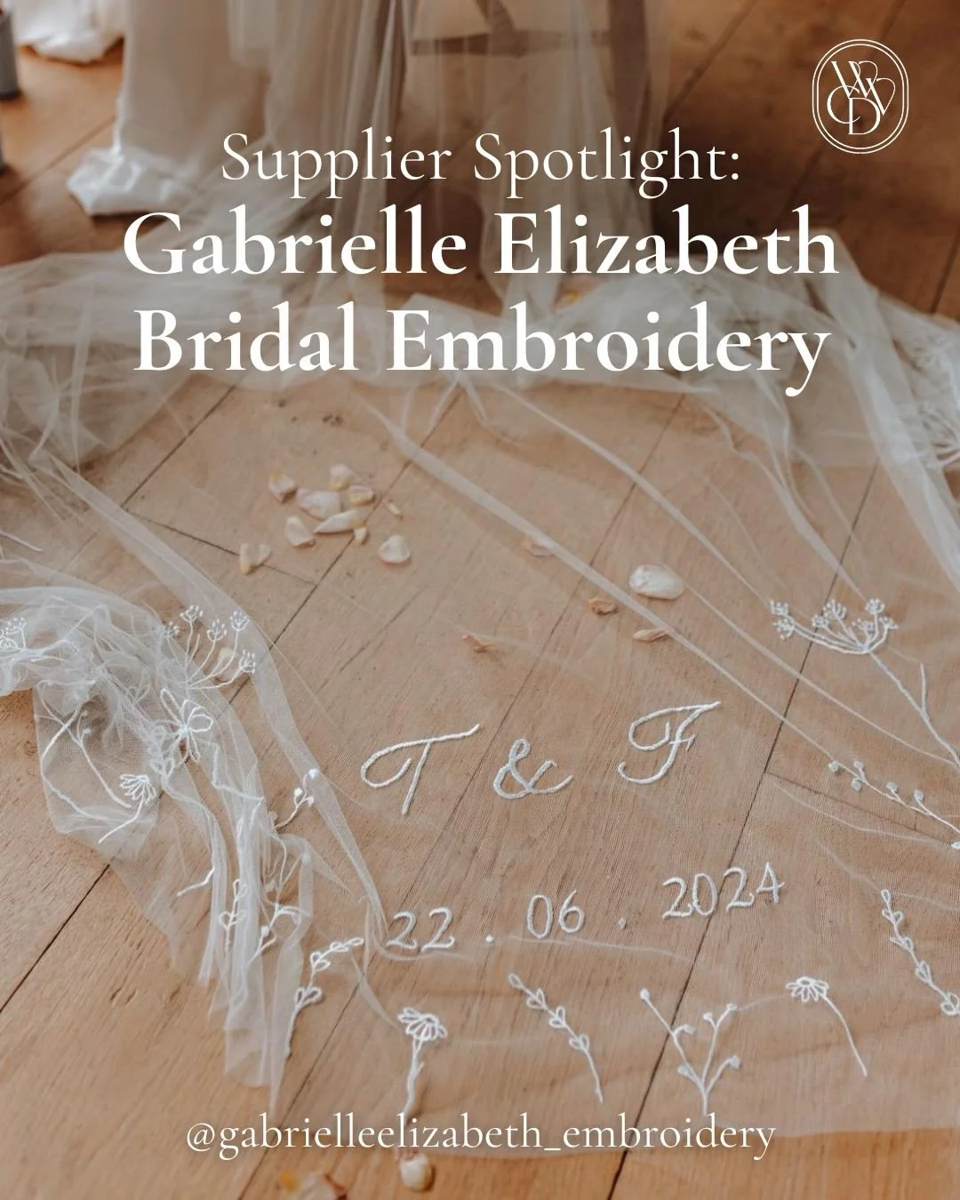 Meet Gabrielle, a Devon-based designer specialising in bespoke wedding veils and personalised embroidery.⁠
⁠
Gabrielle&rsquo;s creative approach goes far beyond off-the-shelf accessories. Every veil is thoughtfully designed with your style, story and