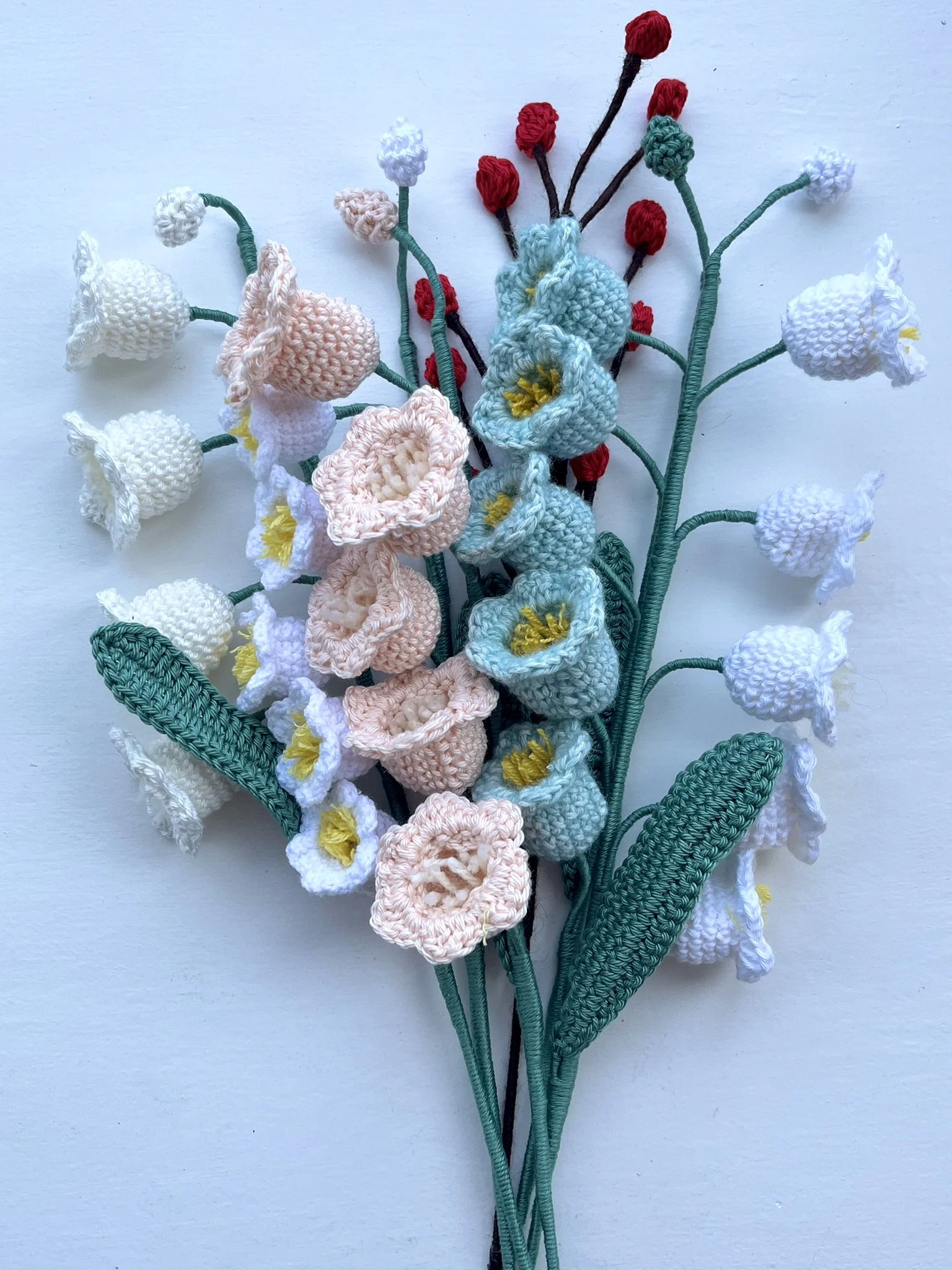 crochet lily of the valley bouquet