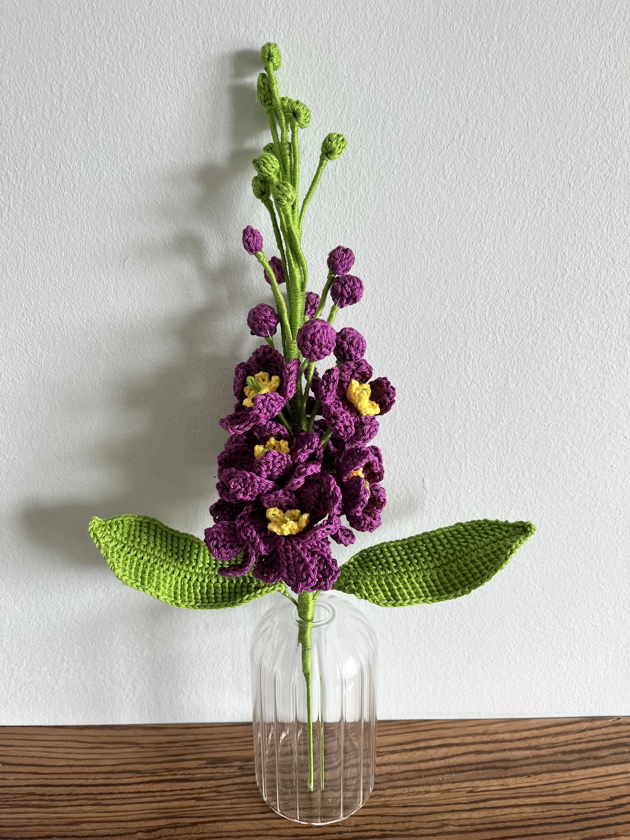 crochet delphinium flower July birthday