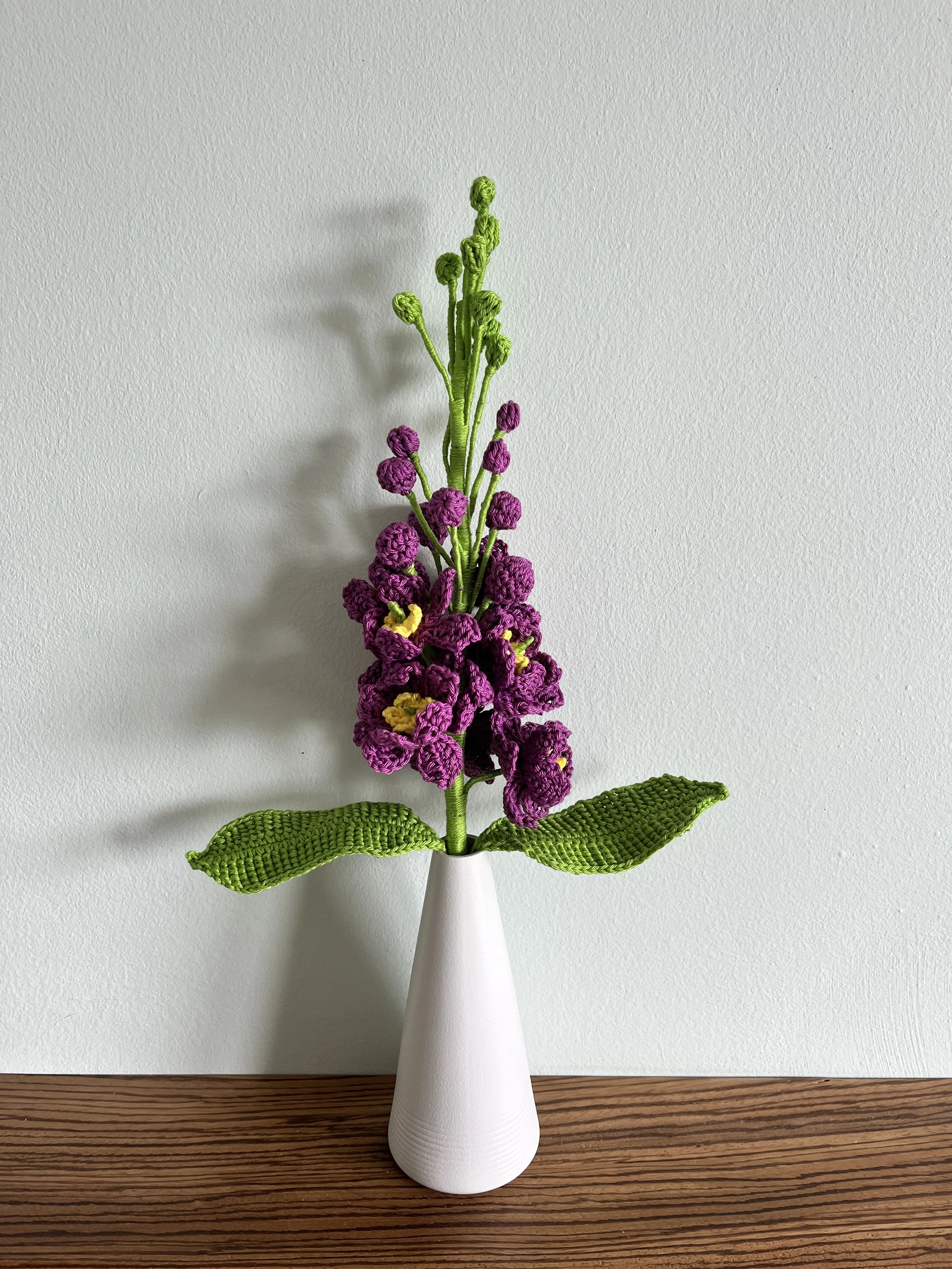 handmade crochet delphinium birth flower