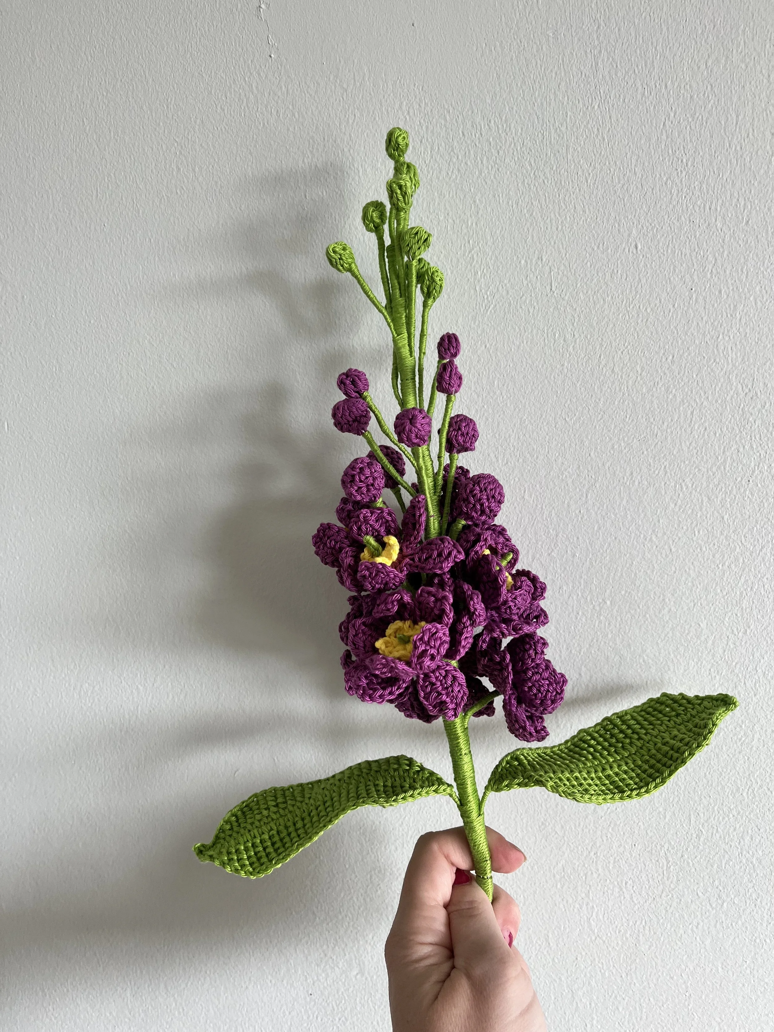 crochet delphinium flower July birthday