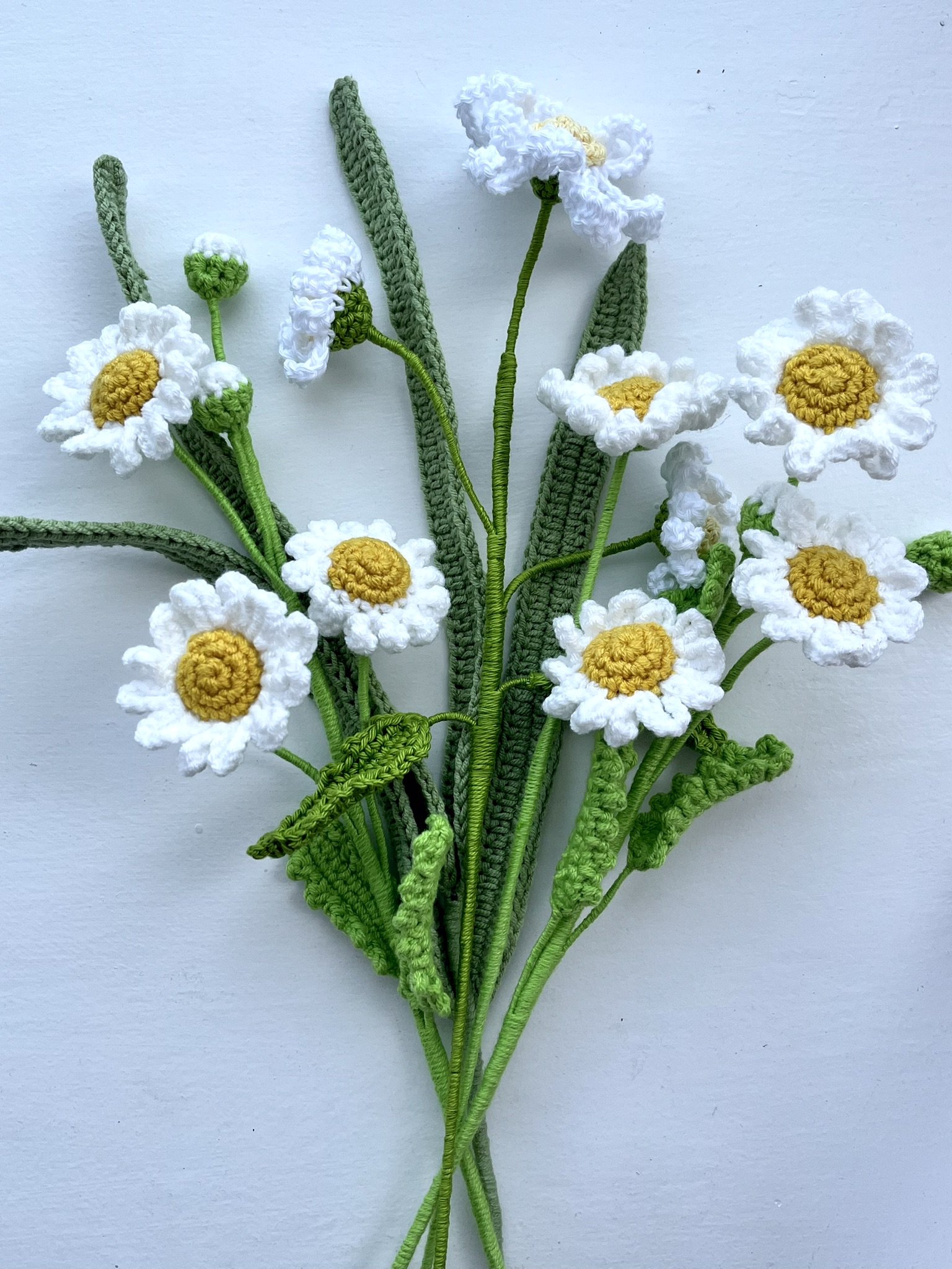 Handmade Crochet Daisy Flower Bouquet