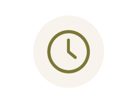 Symbol einer Uhr auf einem weißen Hintergrund.