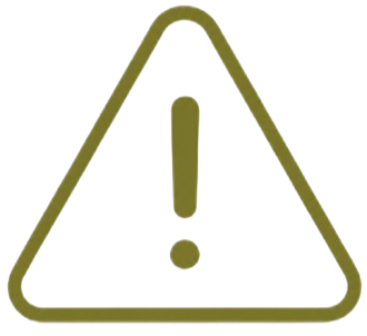 Warnschild mit gelbem Rand und Ausrufezeichen in der Mitte
