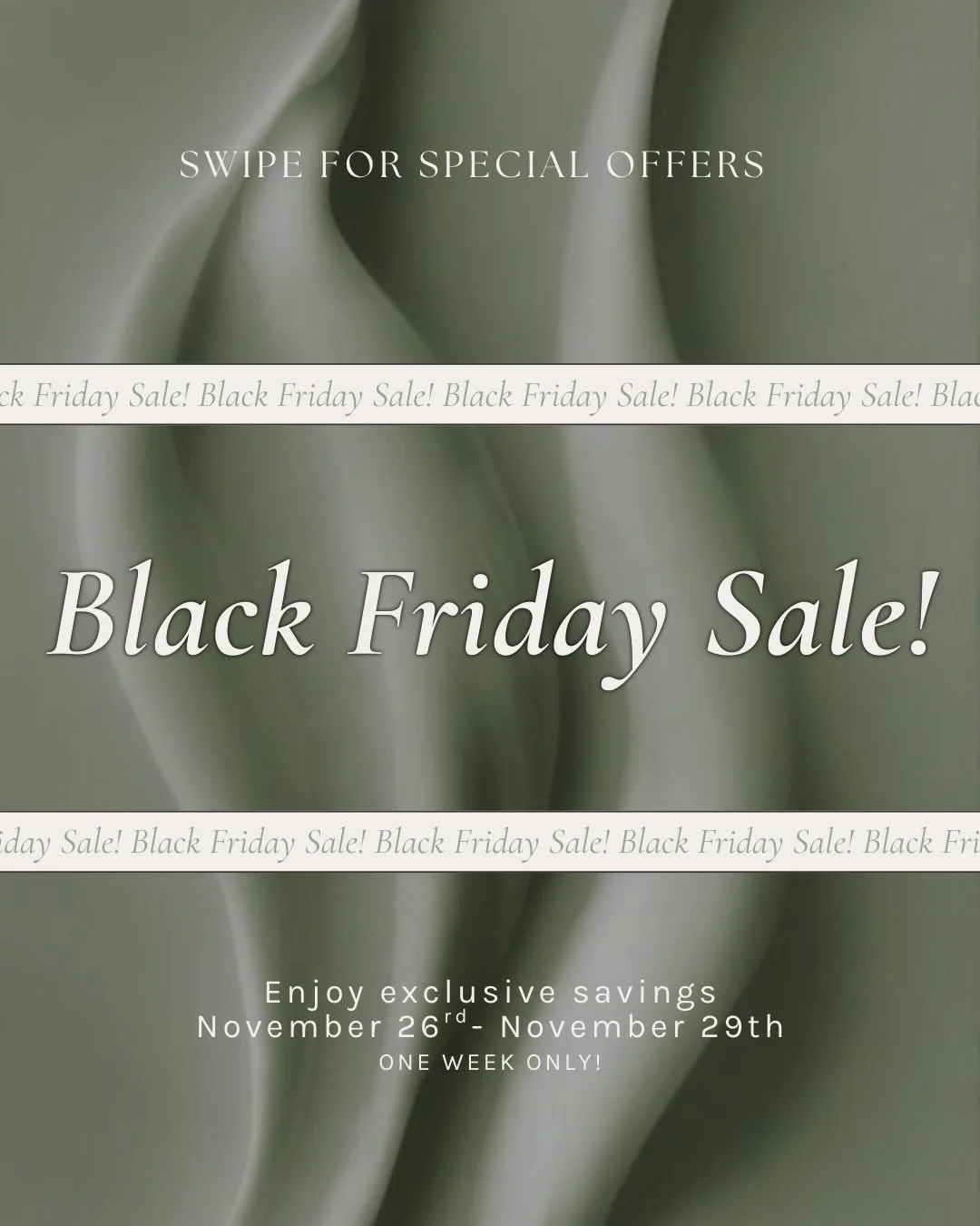 ✨ BLACK FRIDAY STARTS THIS WEDNESDAY (11/26&ndash;11/29)
Swipe through to view this year&rsquo;s exclusive Black Friday specials!

For a short time, enjoy savings on your favorite Hydrafacial treatments and skincare☺️

💧 HYDRAFACIAL SPECIALS

&bull;