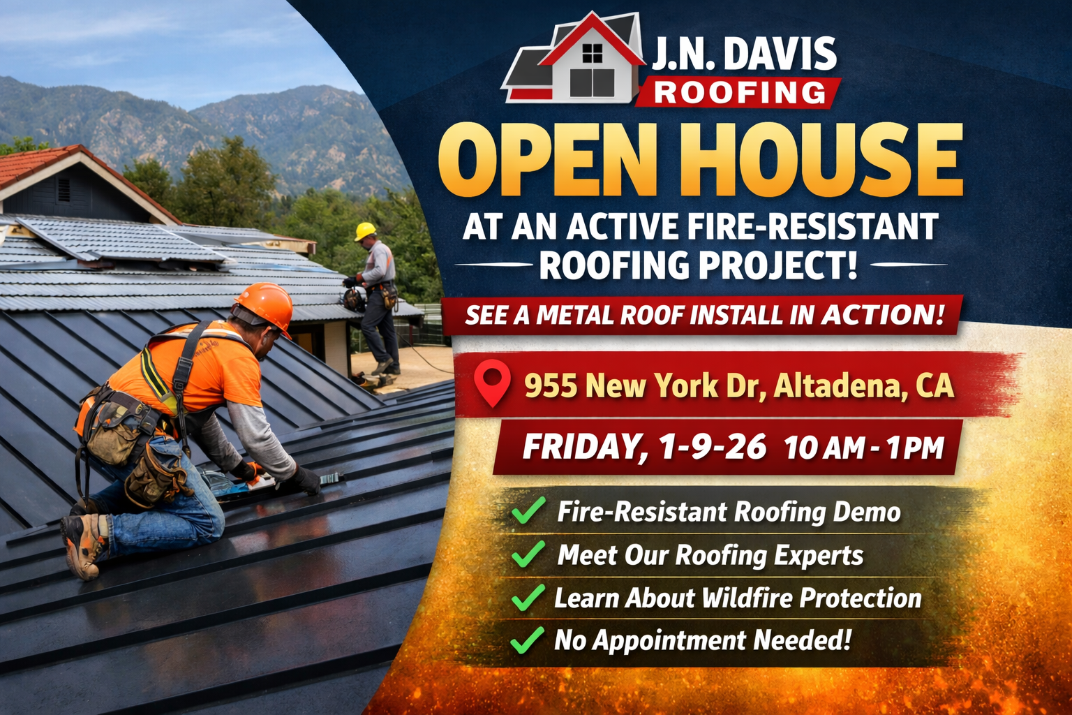 🏠 You’re Invited: Altadena Open House at an Active Fire-Resistant Roofing Project 🏠
